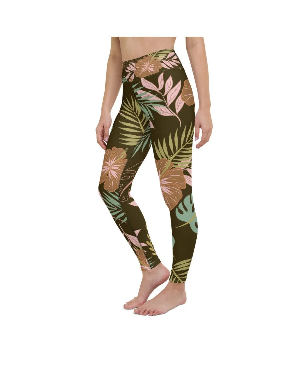 Fall Floral Yoga Pants