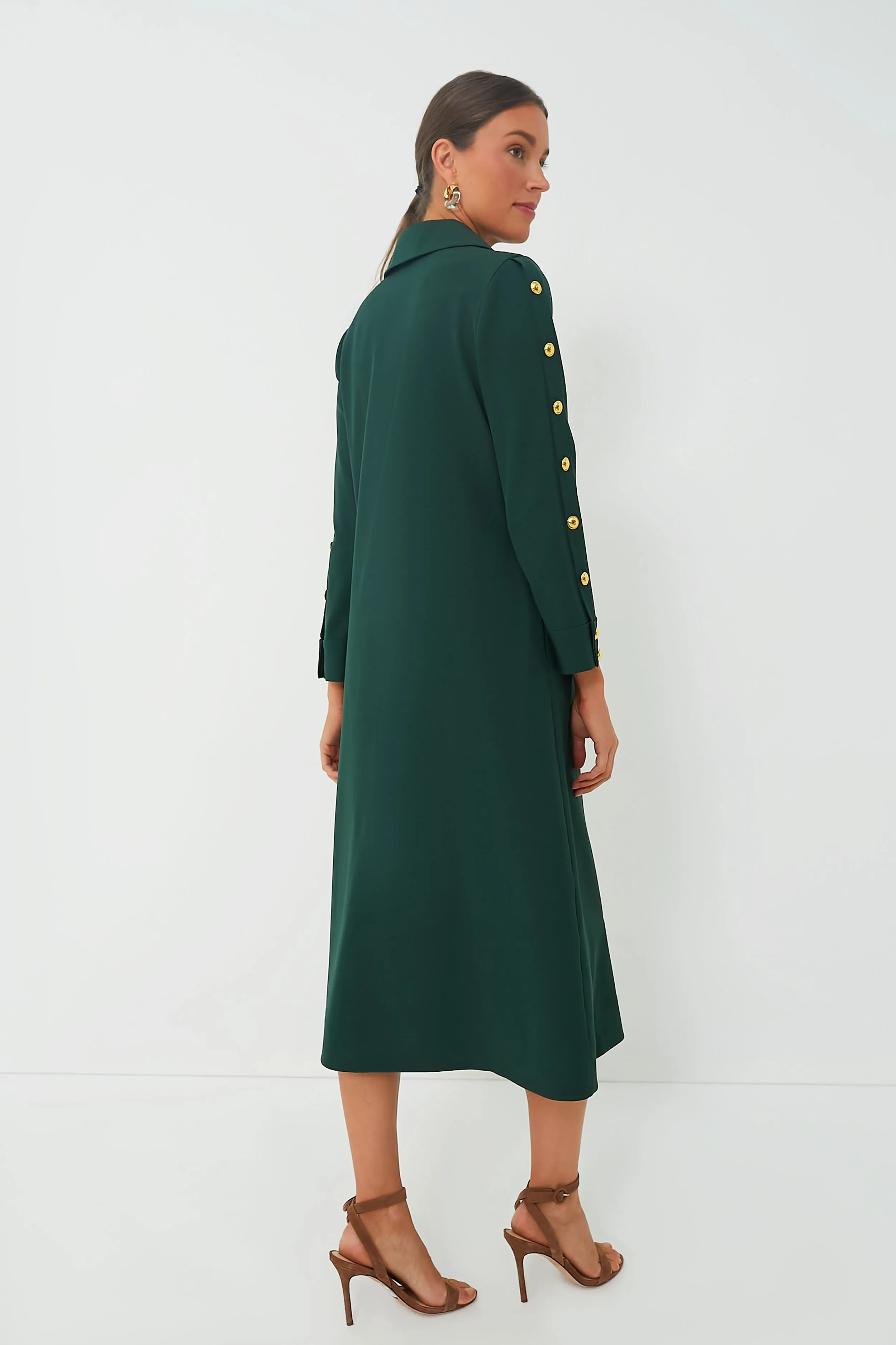 Forest Green Belted Sarah Dress