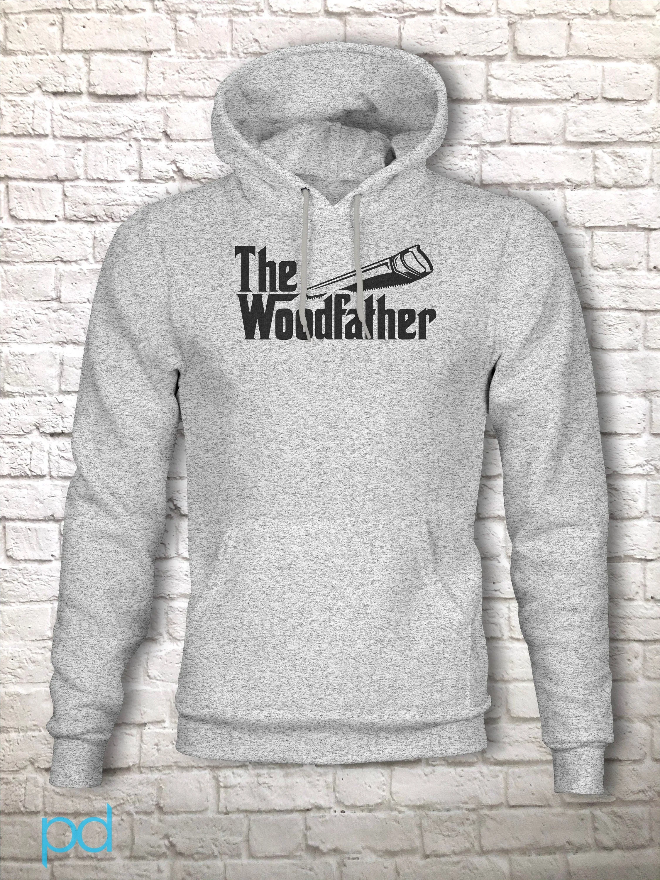 Funny Carpenter Hoodie, Woodfather Parody Gift Idea, Humorous Woodworking Joiner Pullover Hoody, Handsaw Clean