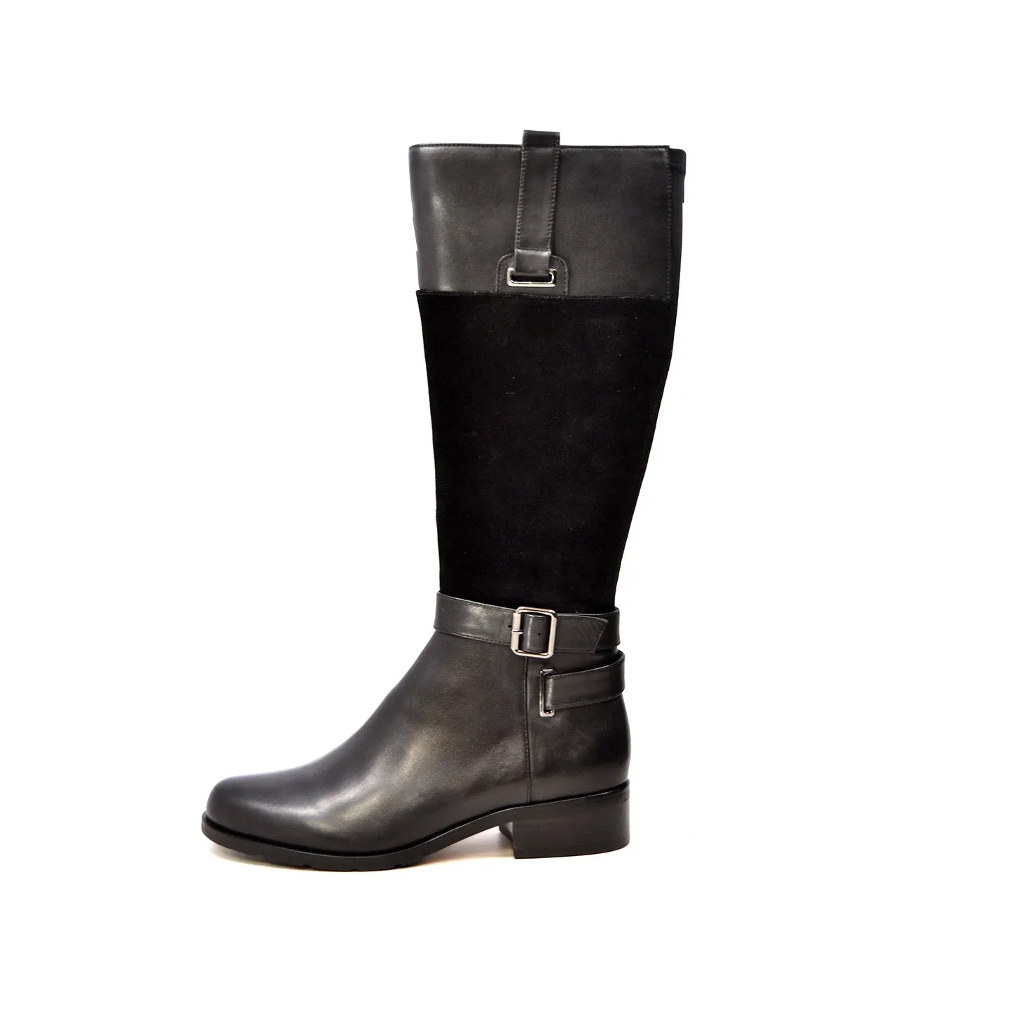 Gabi Leather & Suede Riding Boots with Fleece Lining - Versatile and Stylish for Day or Night Wear