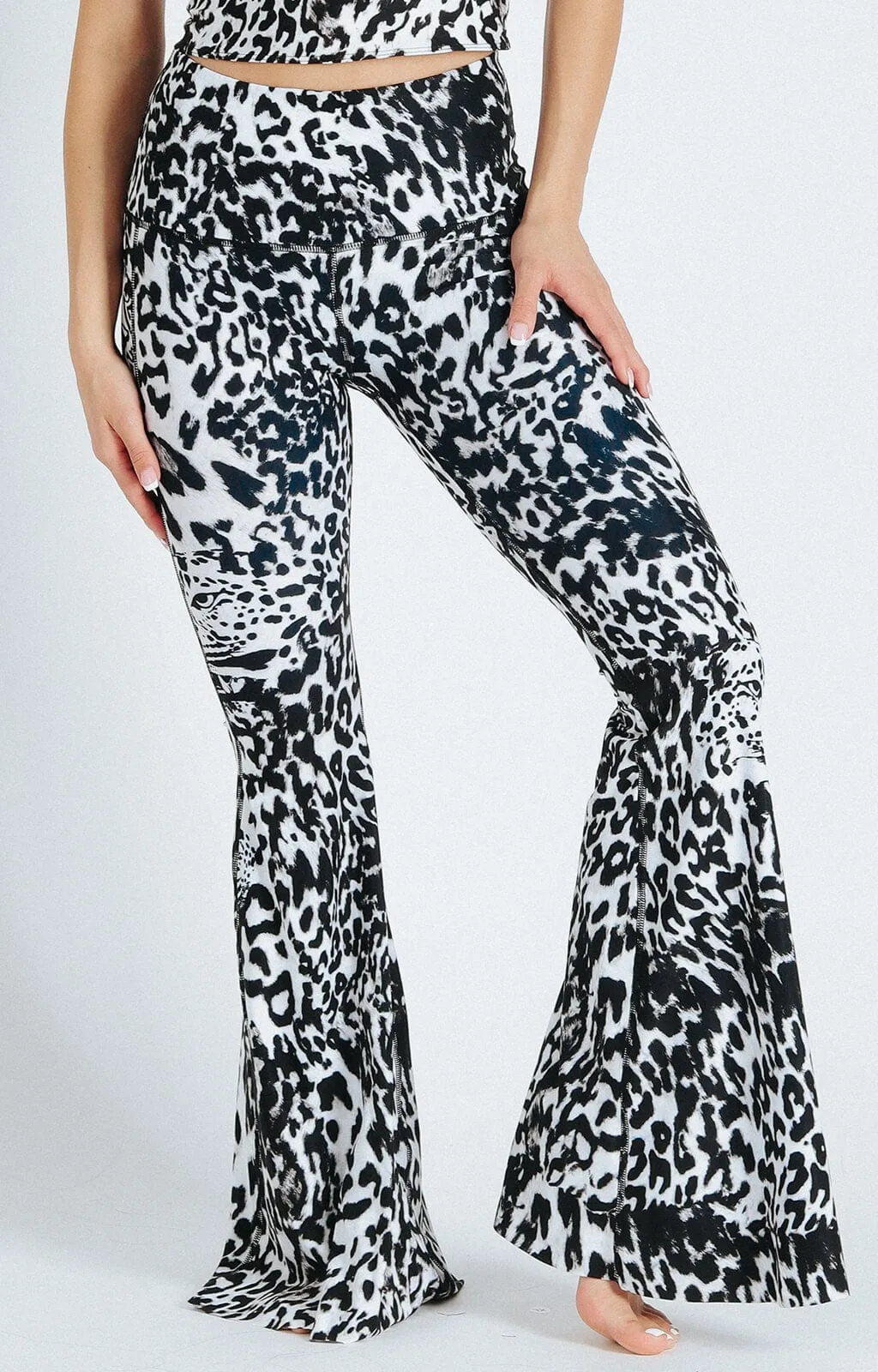 Ghost Leopard Printed Bell Bottoms