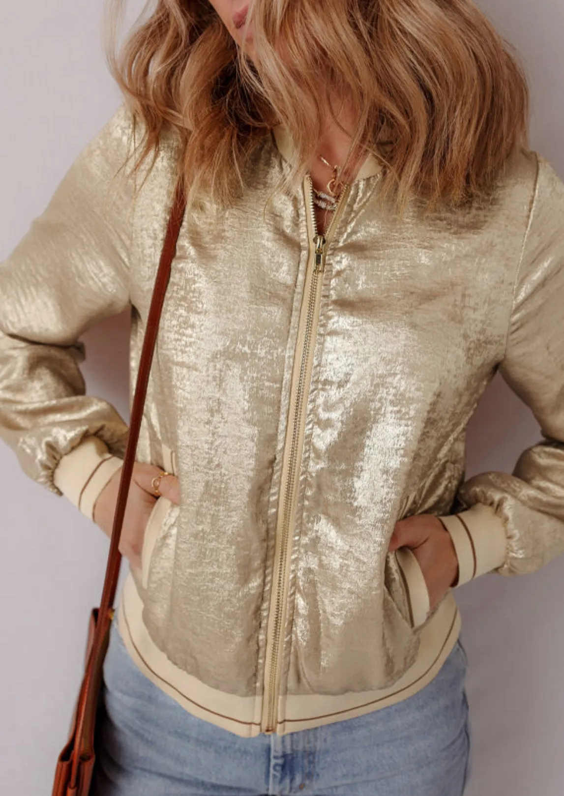 Gold Bomber Jacket