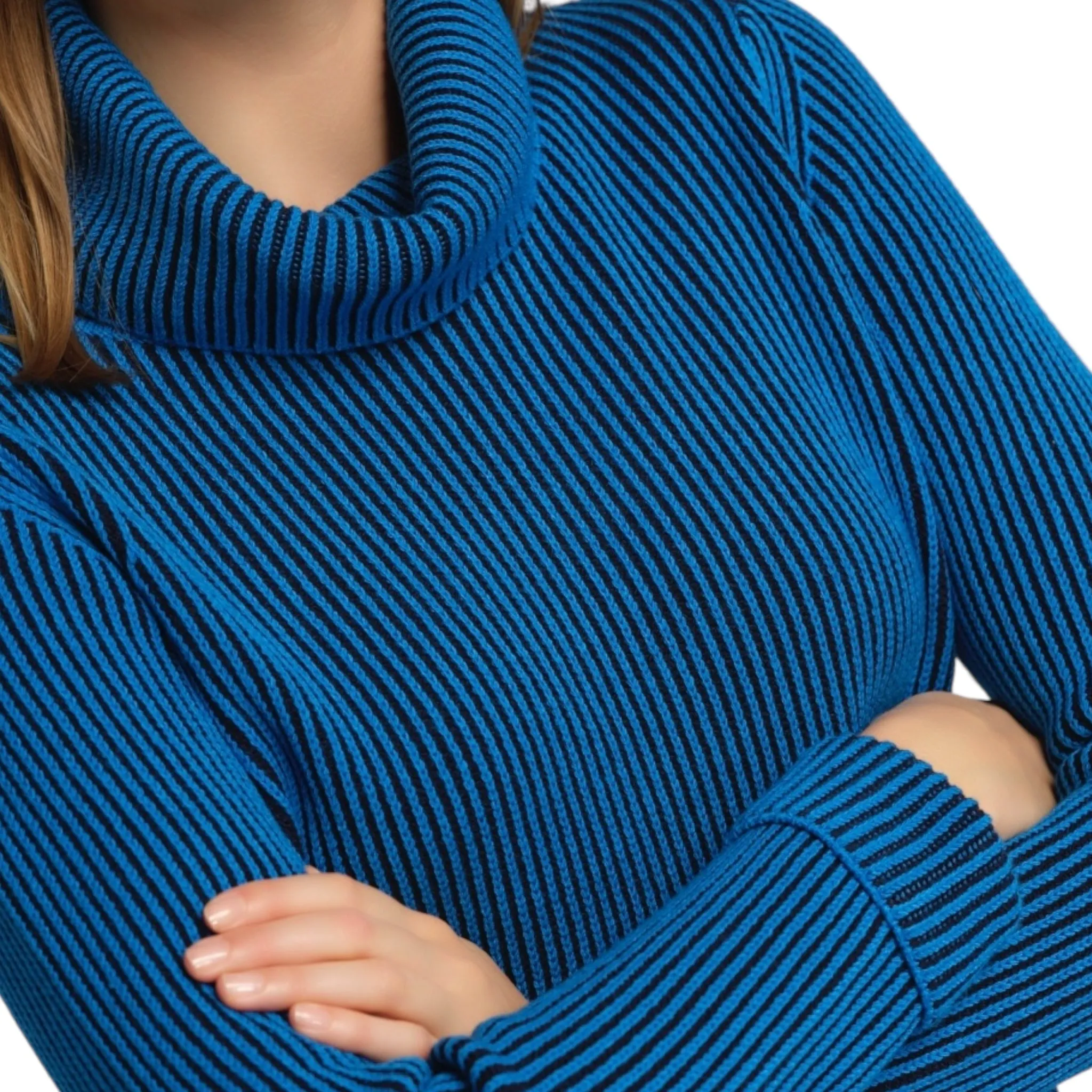 Gollehaug Cowl Neck Sweater Sapphire Blue