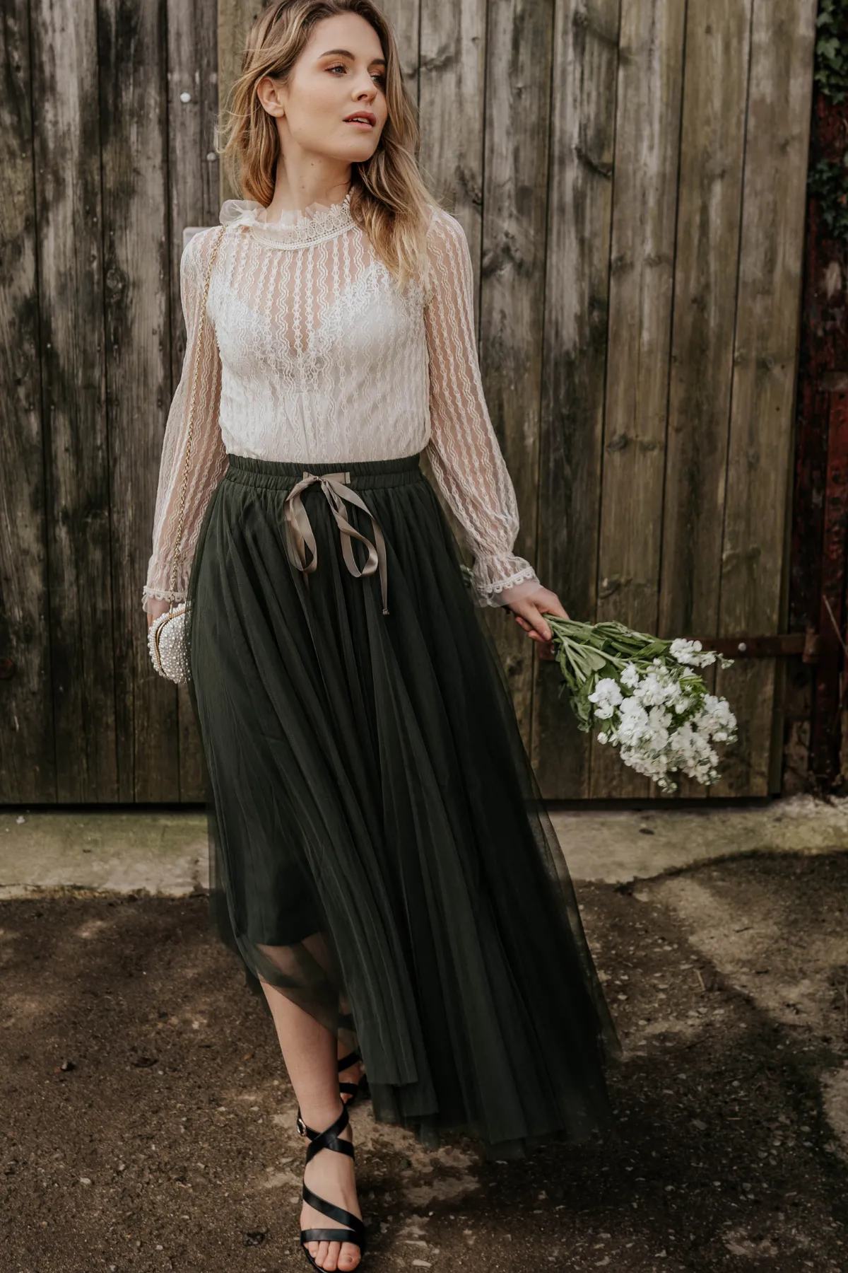 Grace Tulle Skirt  | Awesome Khaki