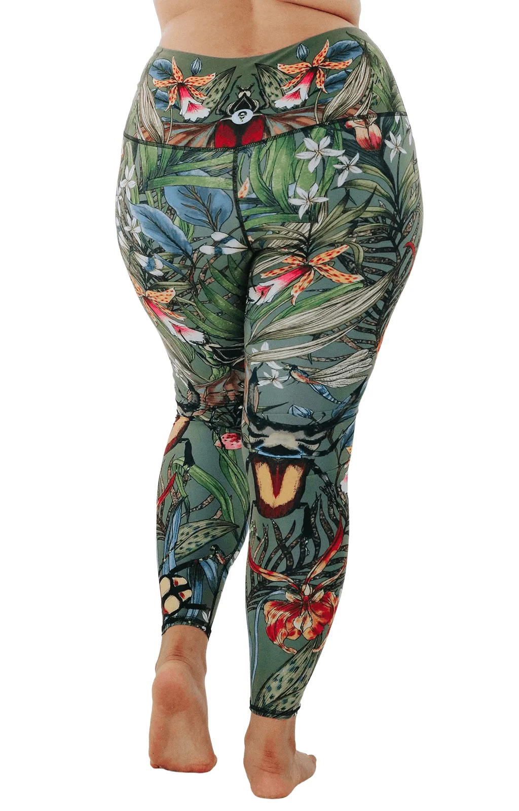 Green Thumb Printed Yoga Leggings