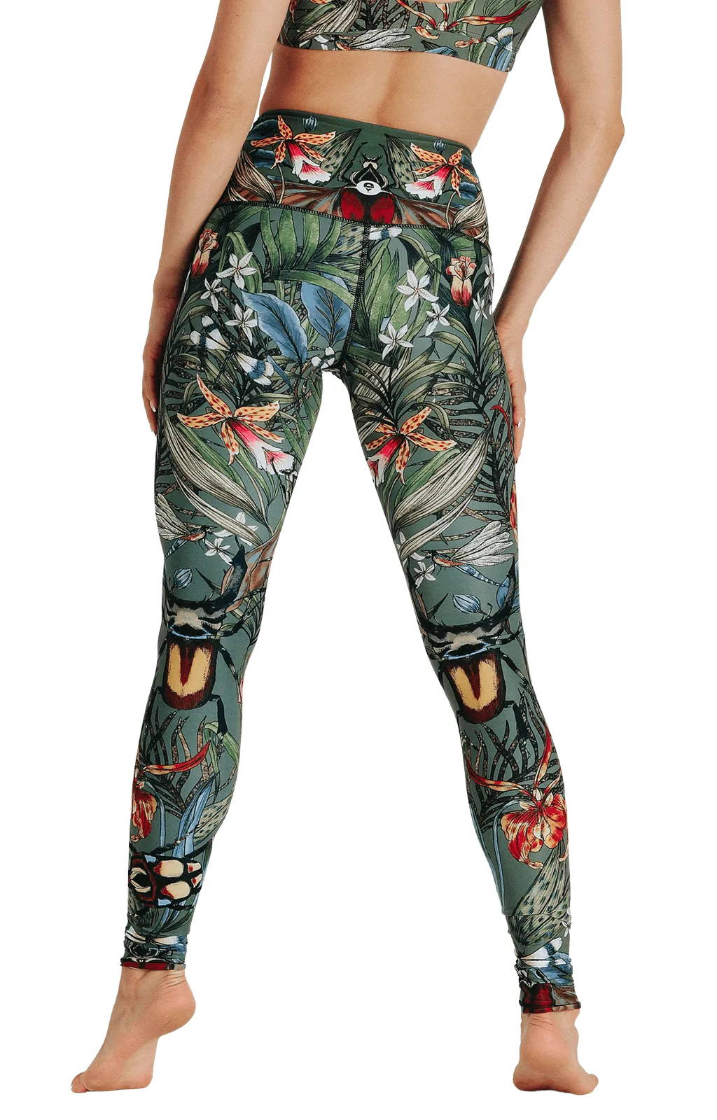 Green Thumb Printed Yoga Leggings