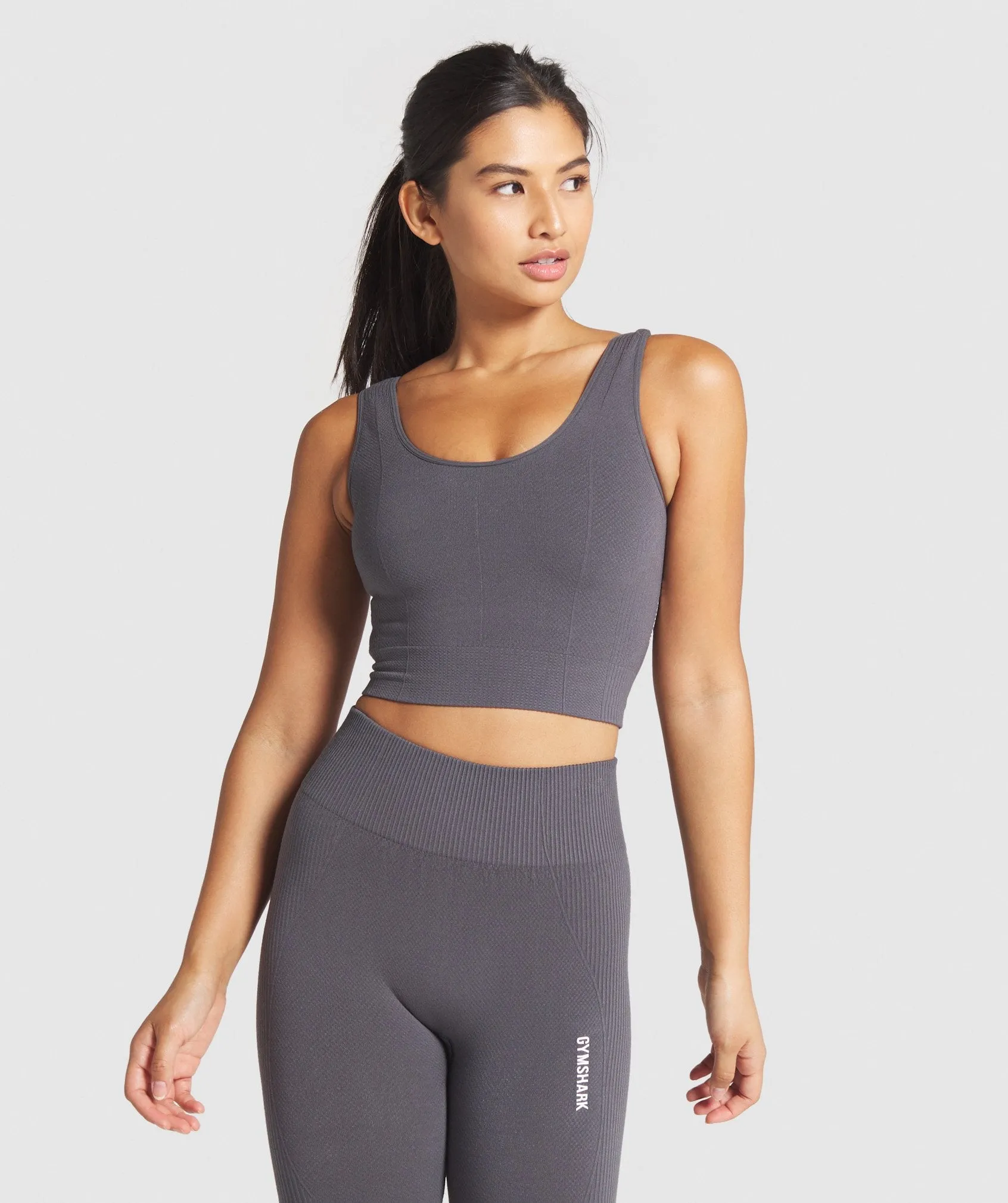 Gymshark Power Down Crop Vest - Charcoal