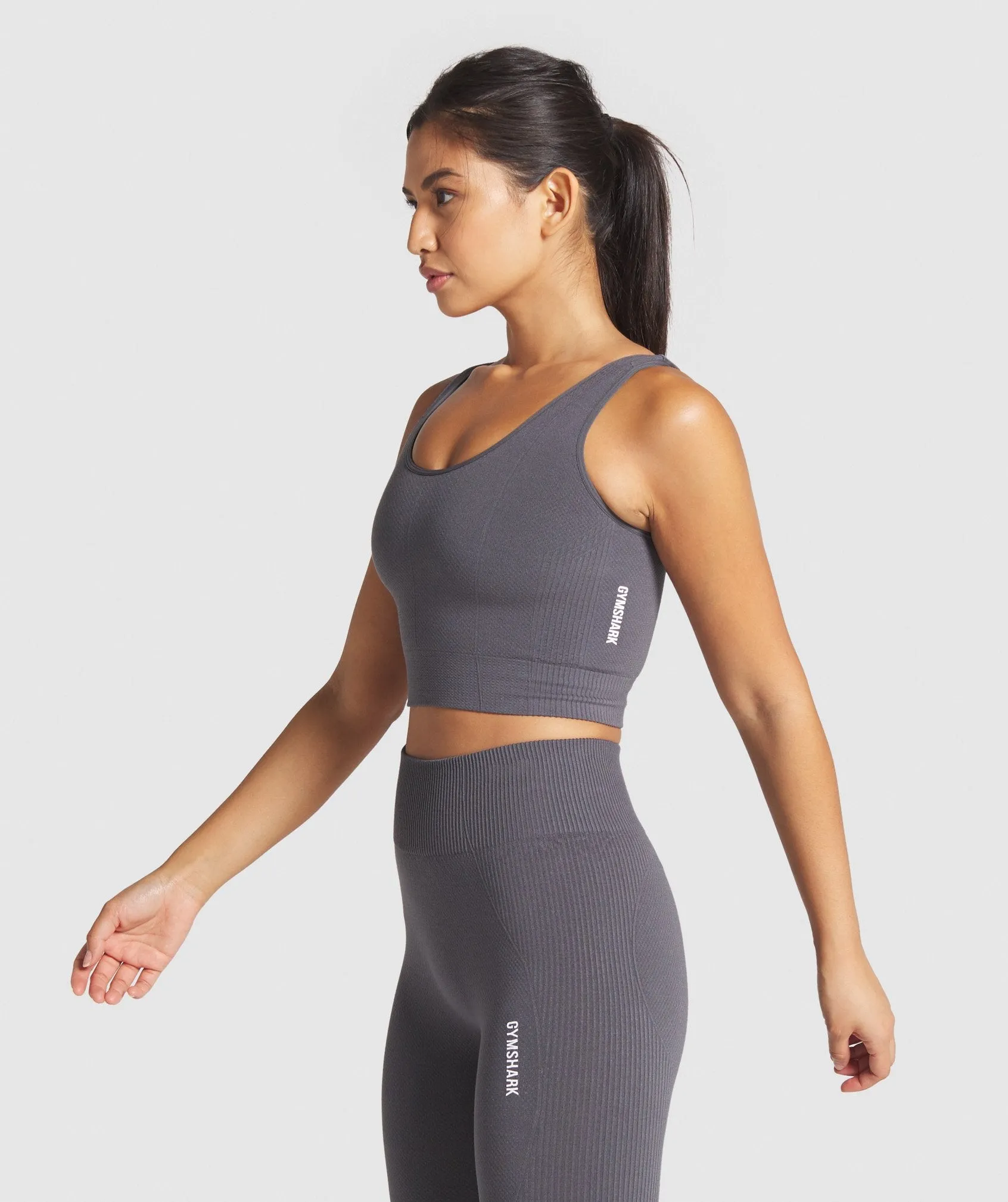 Gymshark Power Down Crop Vest - Charcoal