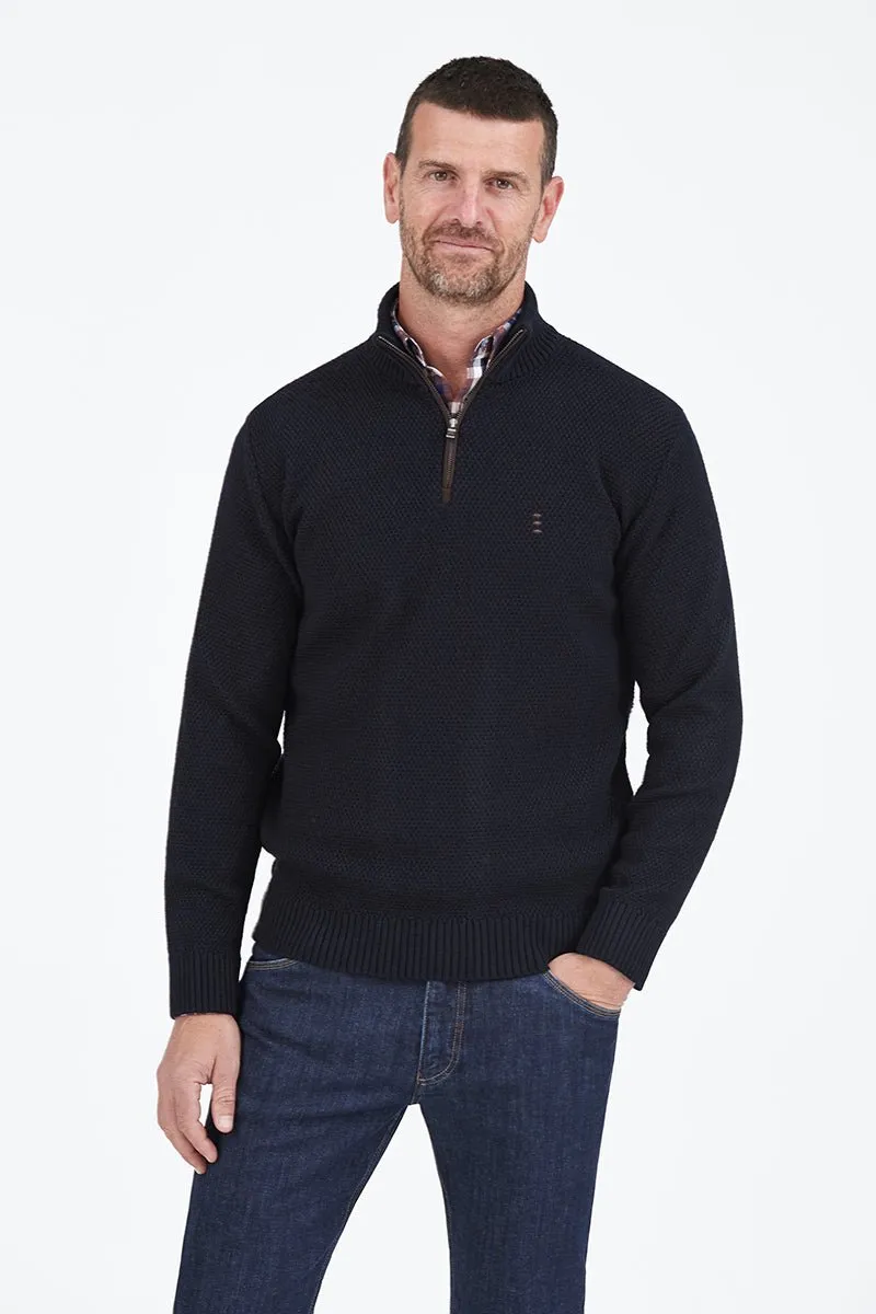 Half-Zip Jumper with Contrast Details