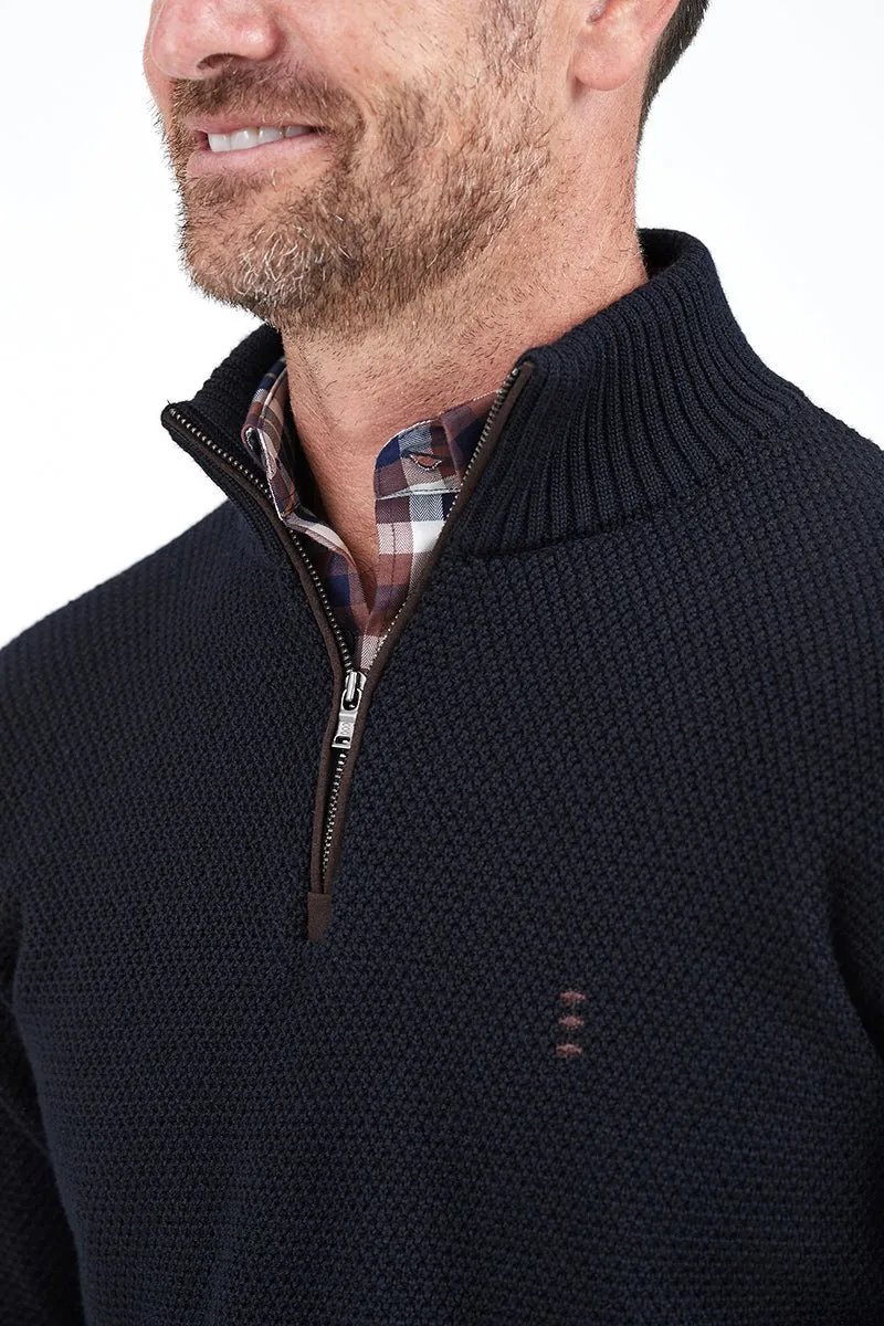 Half-Zip Jumper with Contrast Details