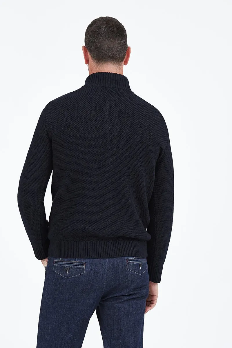 Half-Zip Jumper with Contrast Details