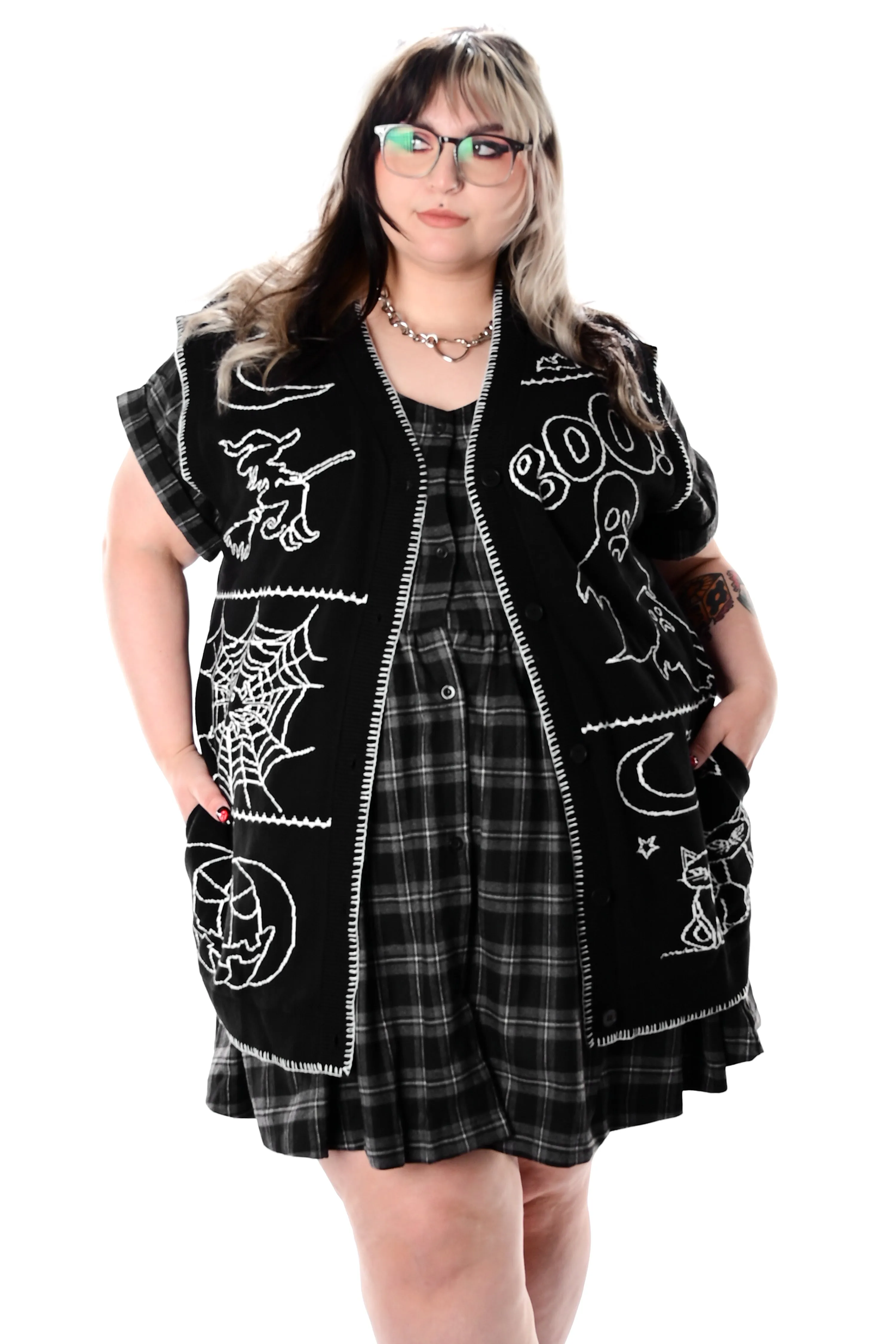 Halloween Night Patchwork Vest - Unisex - No Restock! XS/S & M/L left!