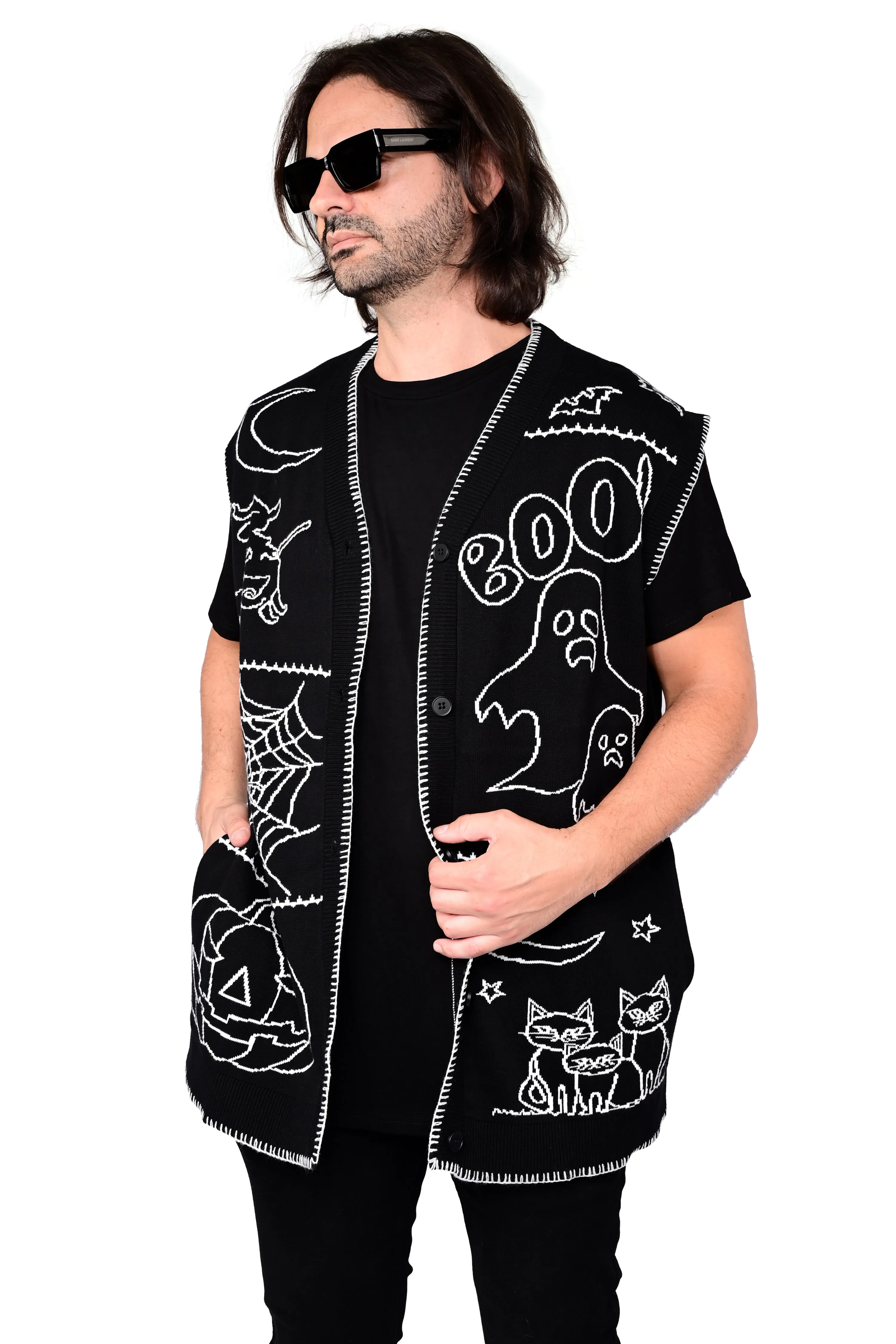 Halloween Night Patchwork Vest - Unisex - No Restock! XS/S & M/L left!