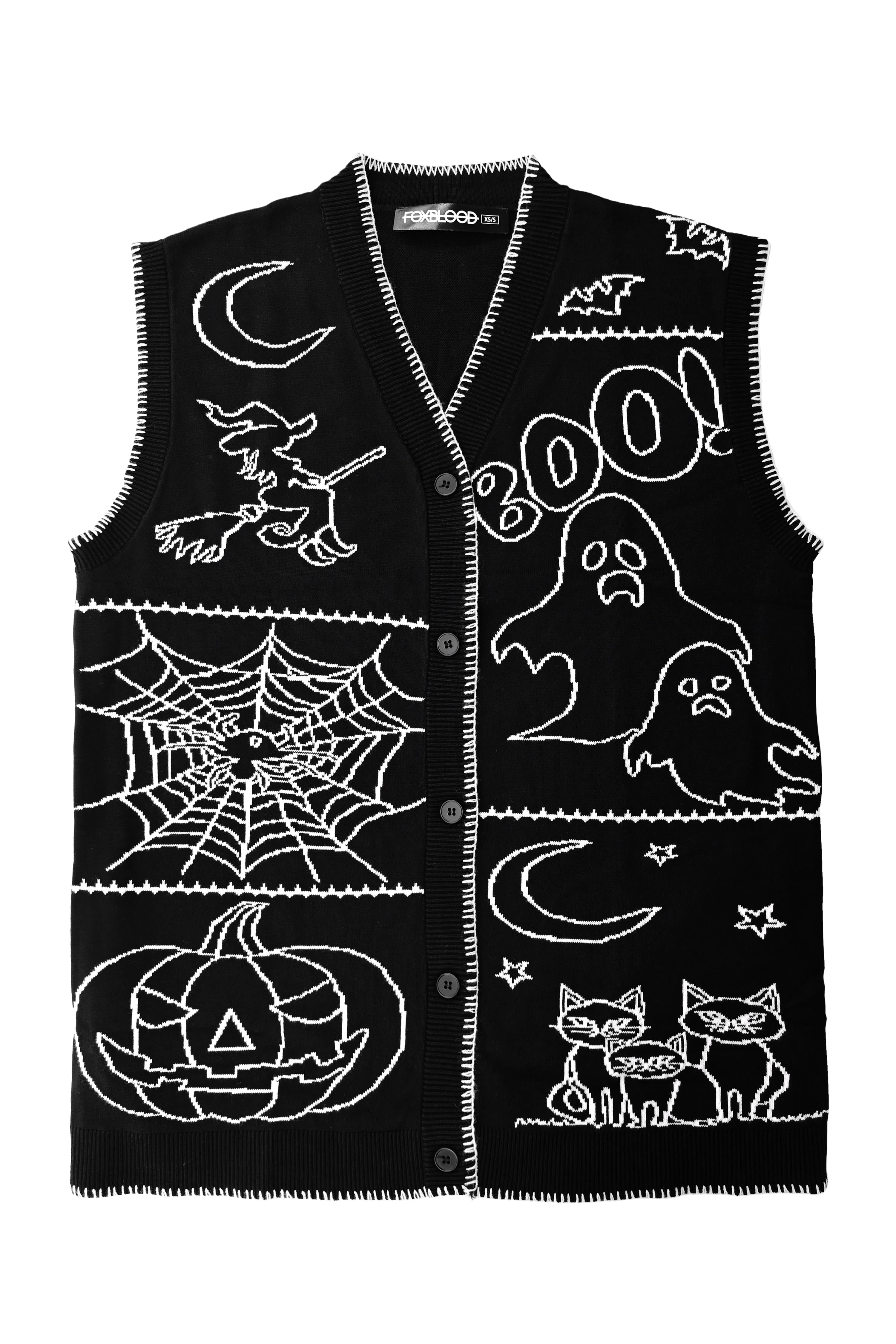 Halloween Night Patchwork Vest - Unisex - No Restock! XS/S & M/L left!