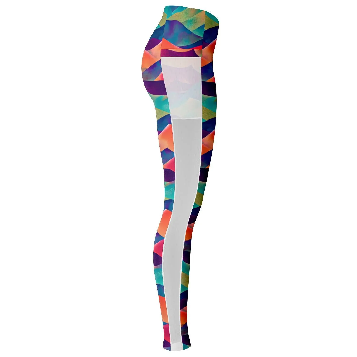 High-Performance Mesh Pocket Leggings - Colorful & Stretchy Activewear for Women