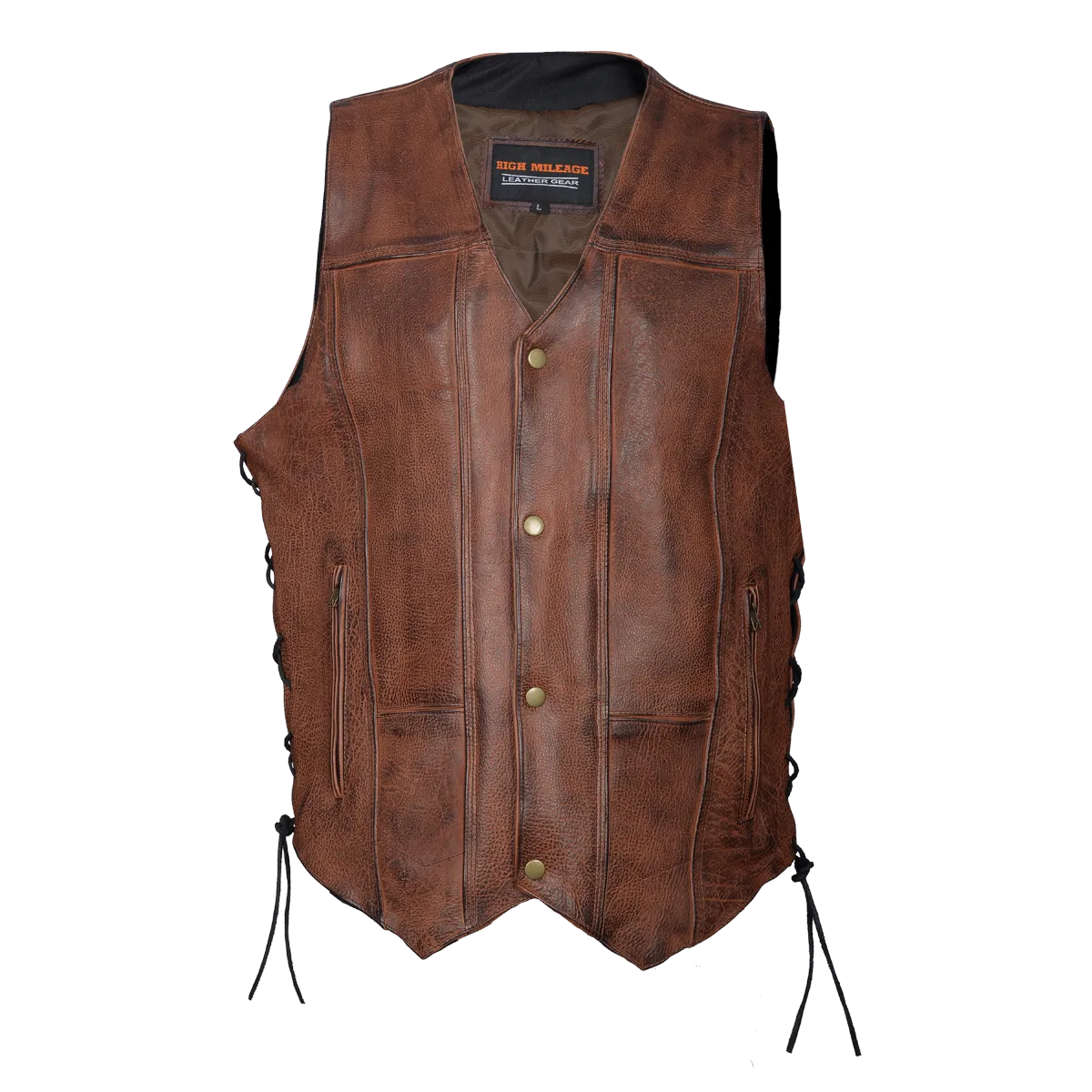 HMM915VB Men's Vintage Brown 10 Pocket Vest