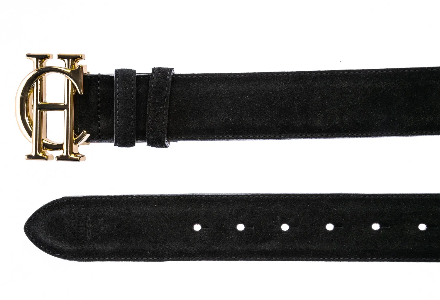 Holland Cooper Suede Ladies Belt in Black