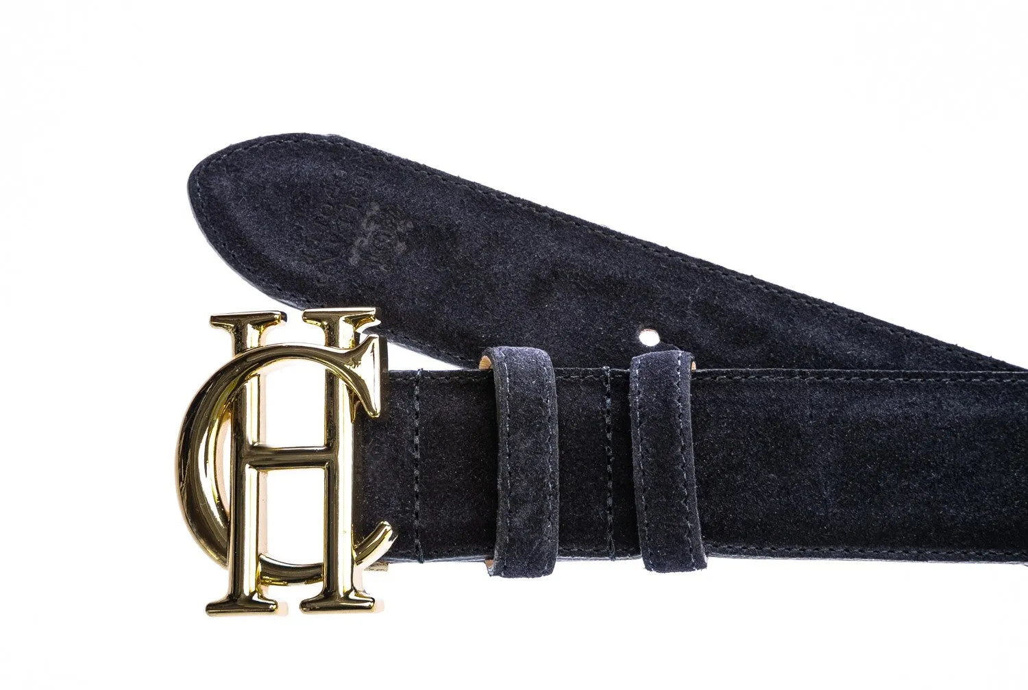 Holland Cooper Suede Ladies Belt in Ink Navy