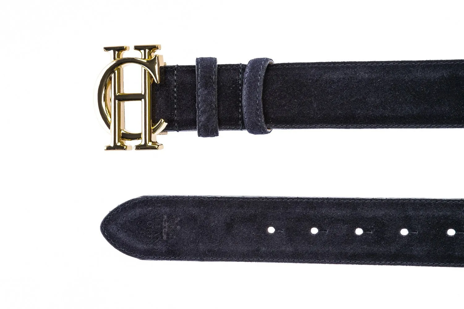 Holland Cooper Suede Ladies Belt in Ink Navy