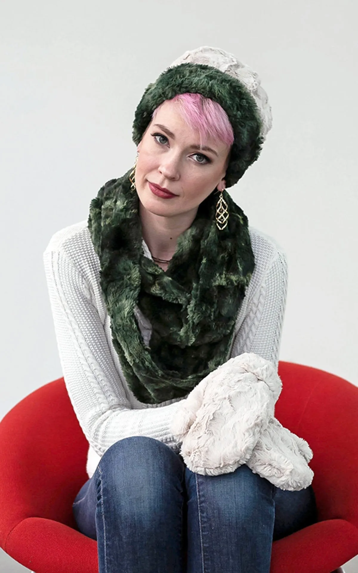 Infinity Scarf - Luxury Faux Fur in Highland (Thistle - Limited Availability)