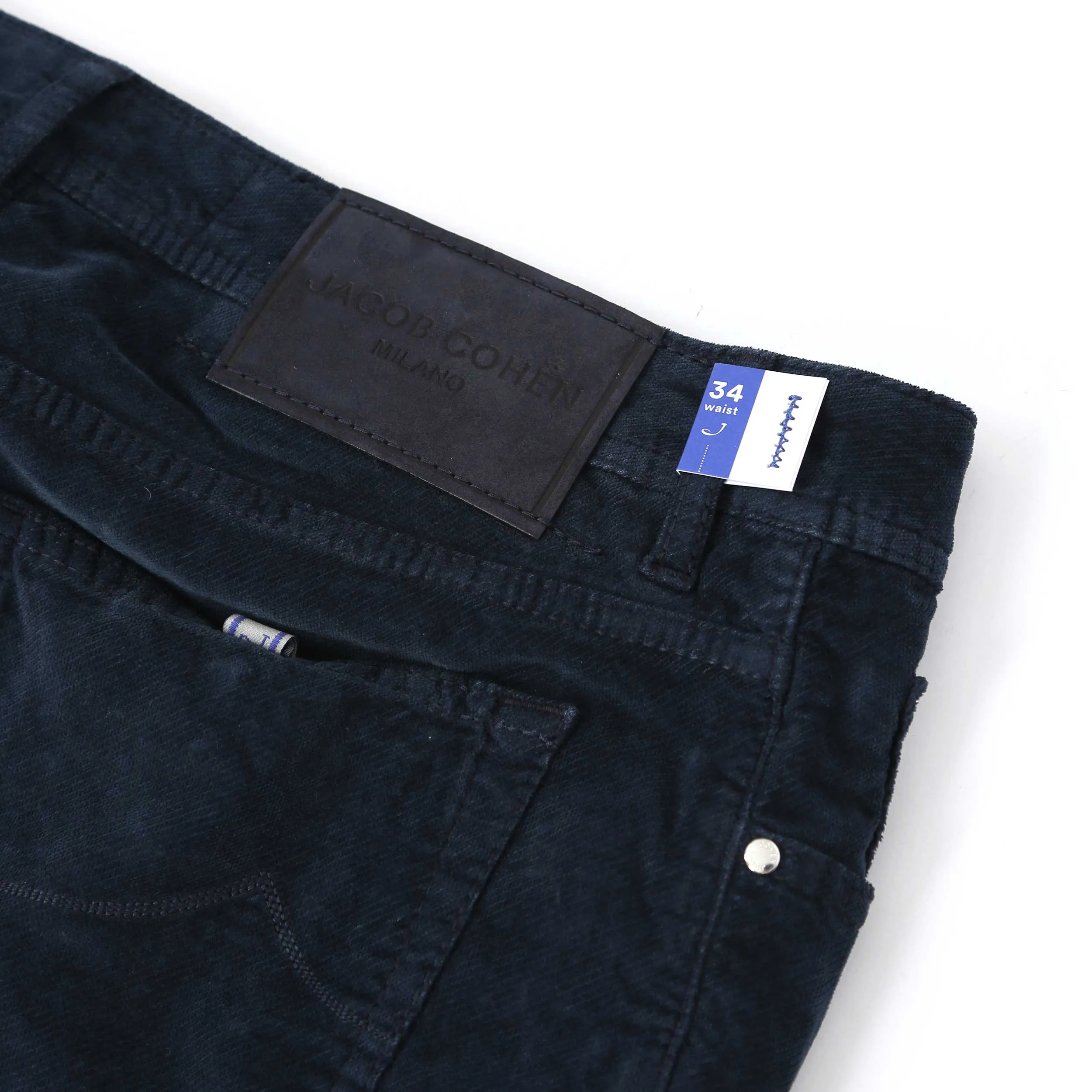 Jacob Cohen Bard Fast 5 Pocket Moleskin Jean in Navy