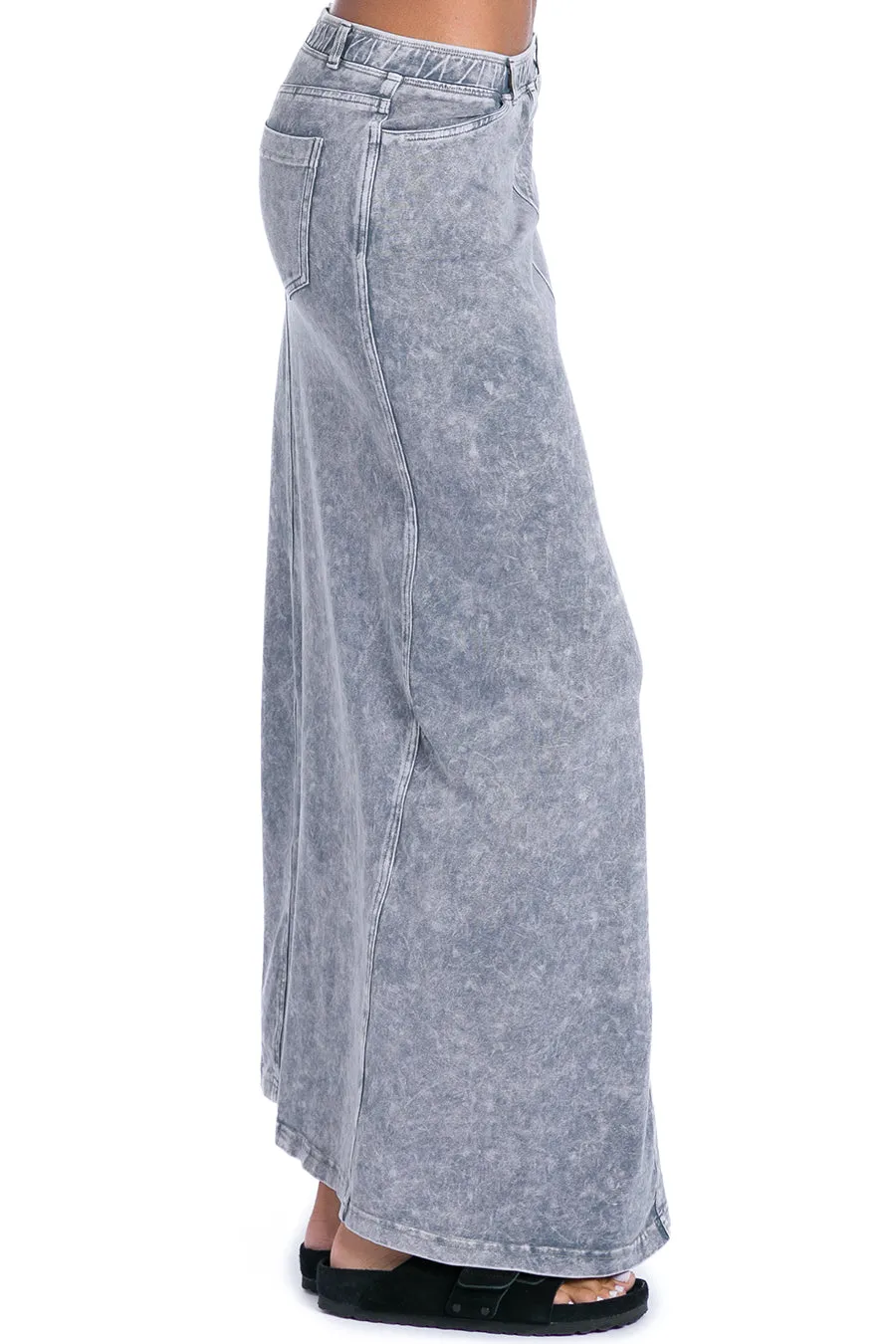 Jean A-Line Maxi Skirt