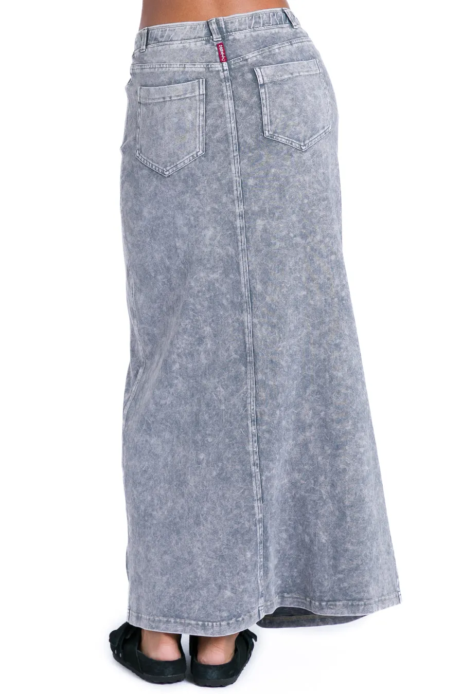 Jean A-Line Maxi Skirt