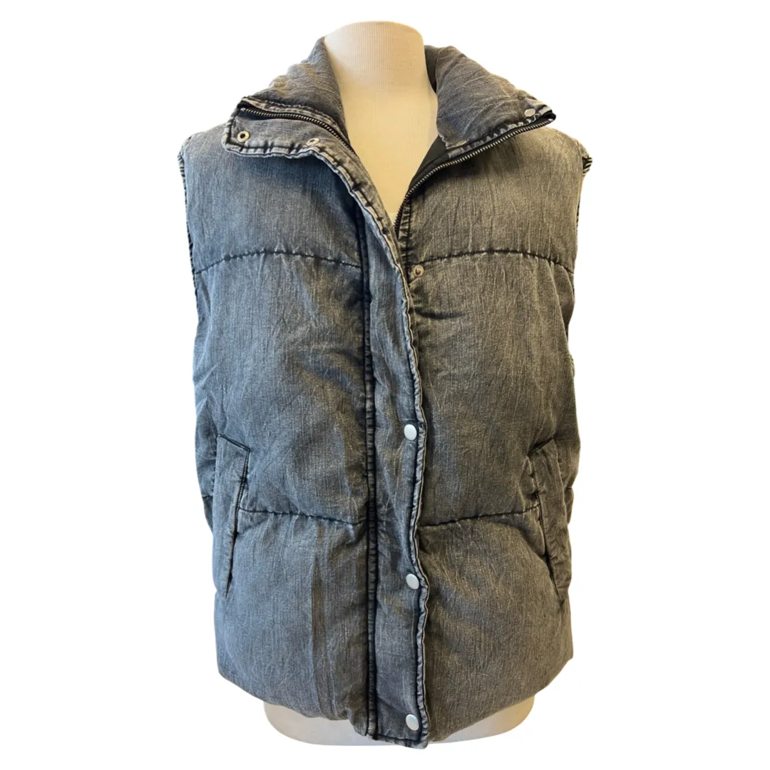 Jemma Denim Puffer Vest (More Colors)