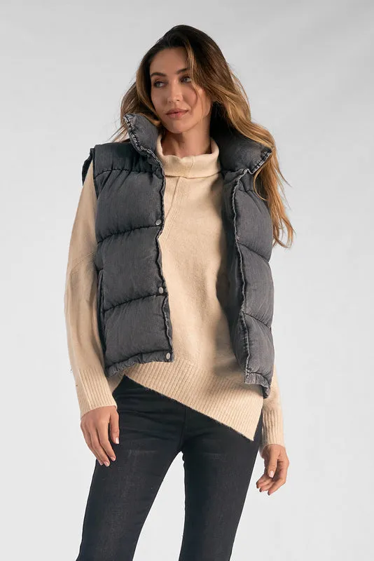 Jemma Denim Puffer Vest (More Colors)