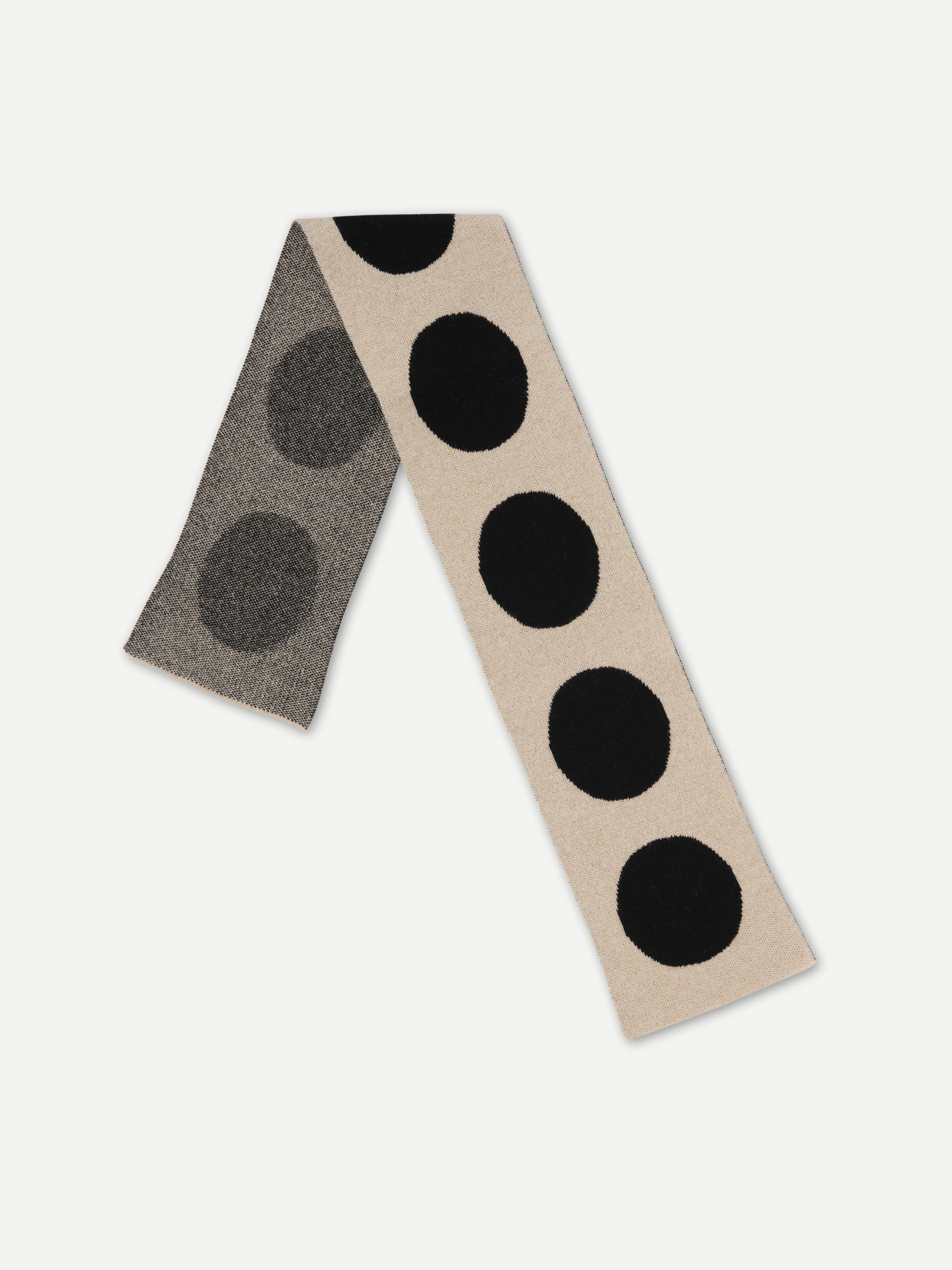 Jo Gordon small spot scarf (Oatmeal)