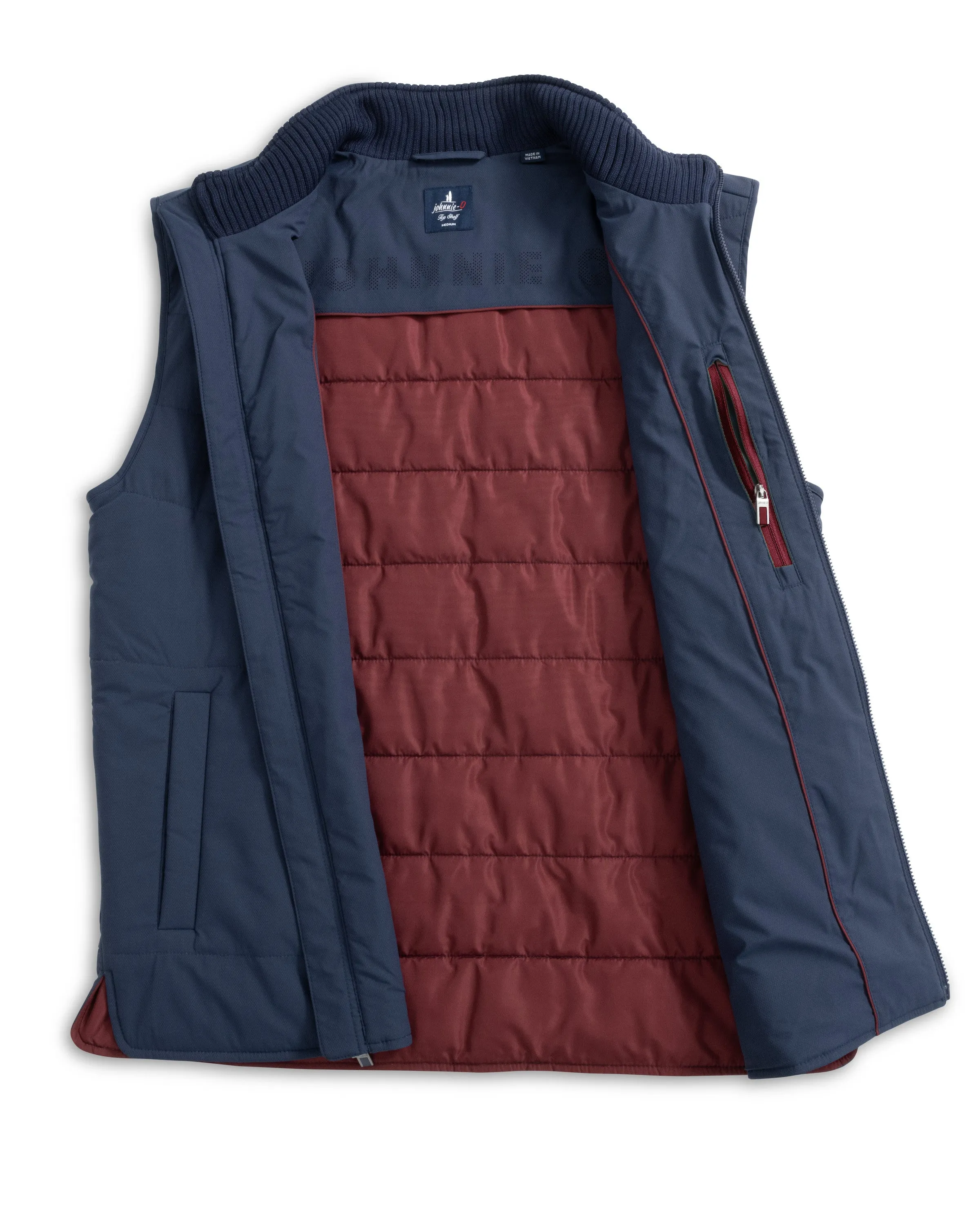 Johnnie-O Fairhaven Quilted Zip Vest - Navy