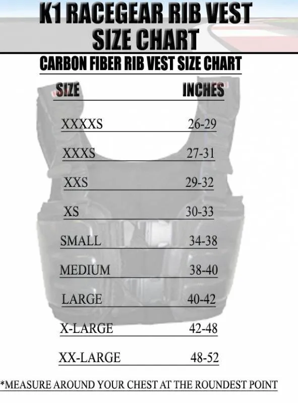 K1 RaceGear Carbon Fiber Rib Vest - Carbon Fiber