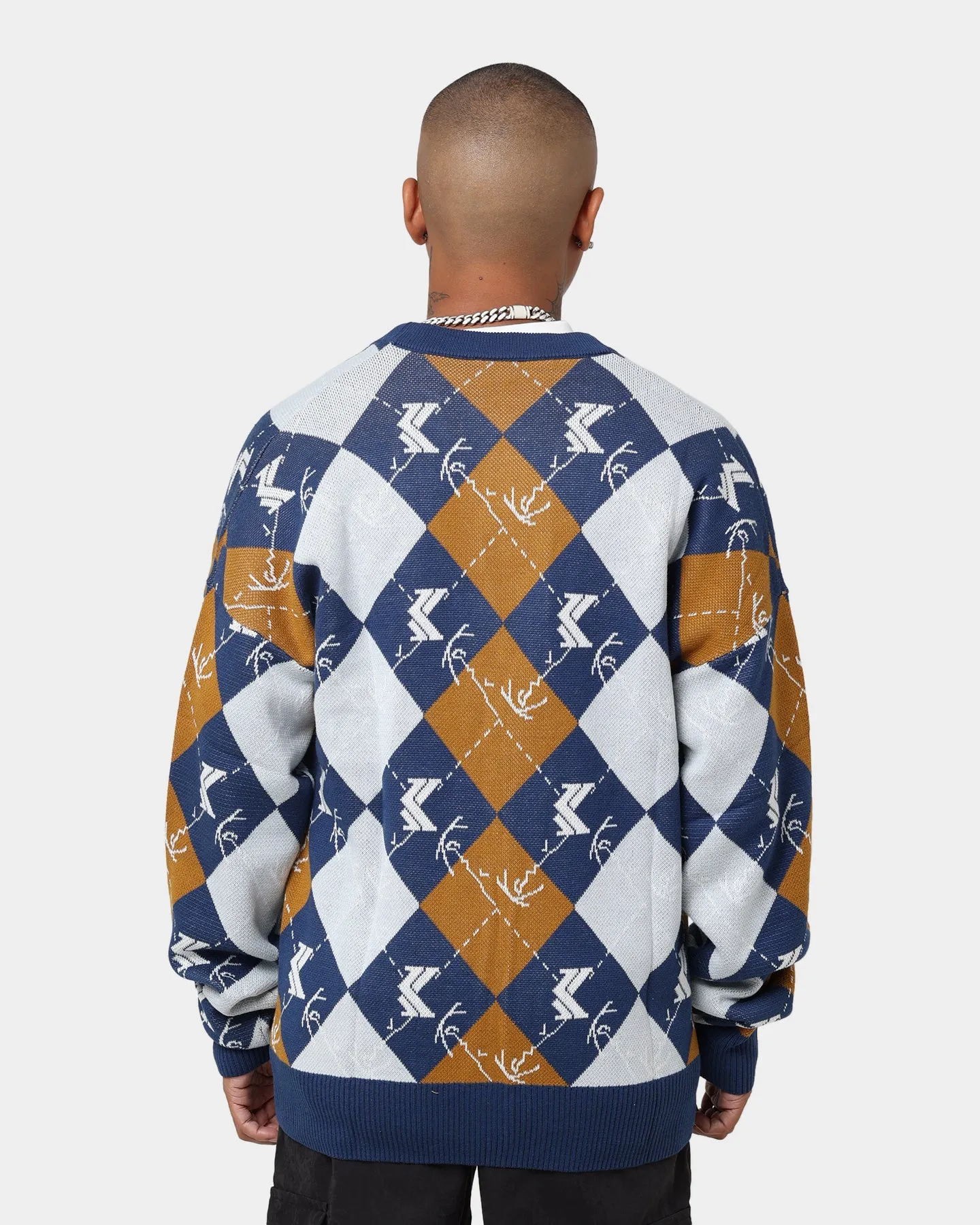 Karl Kani OG Logo Knit Cardigan Navy