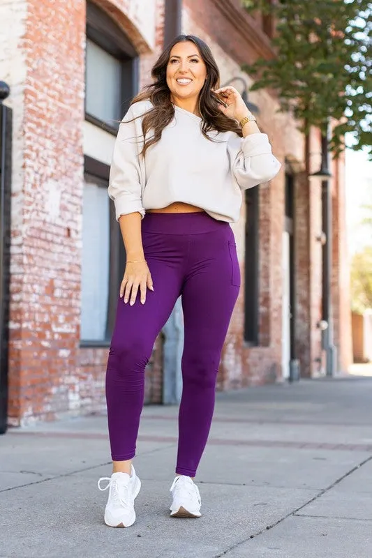 Kinsley Full Length Purple Leggings