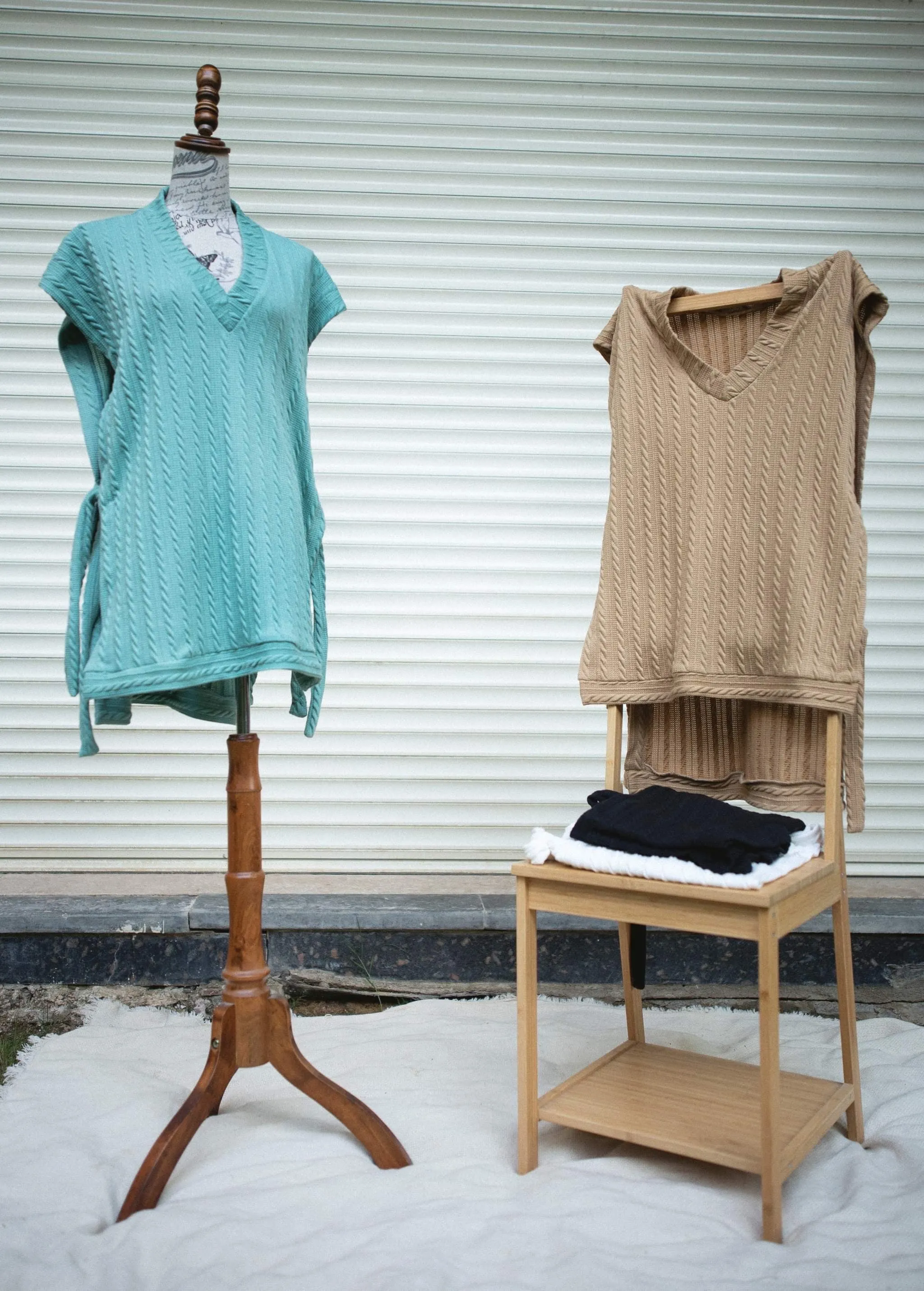 Knit Vest   Chemise Set