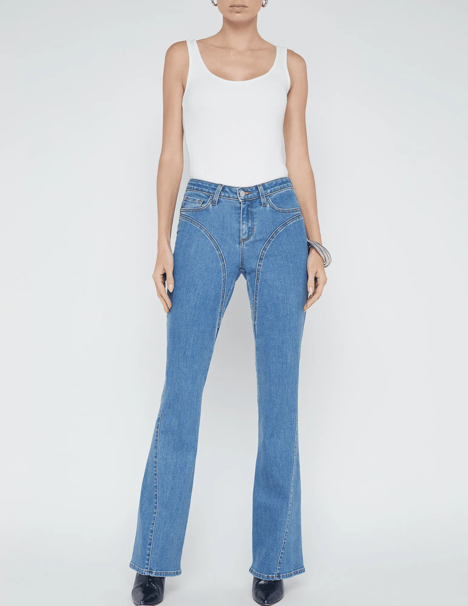 L'Agence Deanna Low Rise Seamed Flare Jean