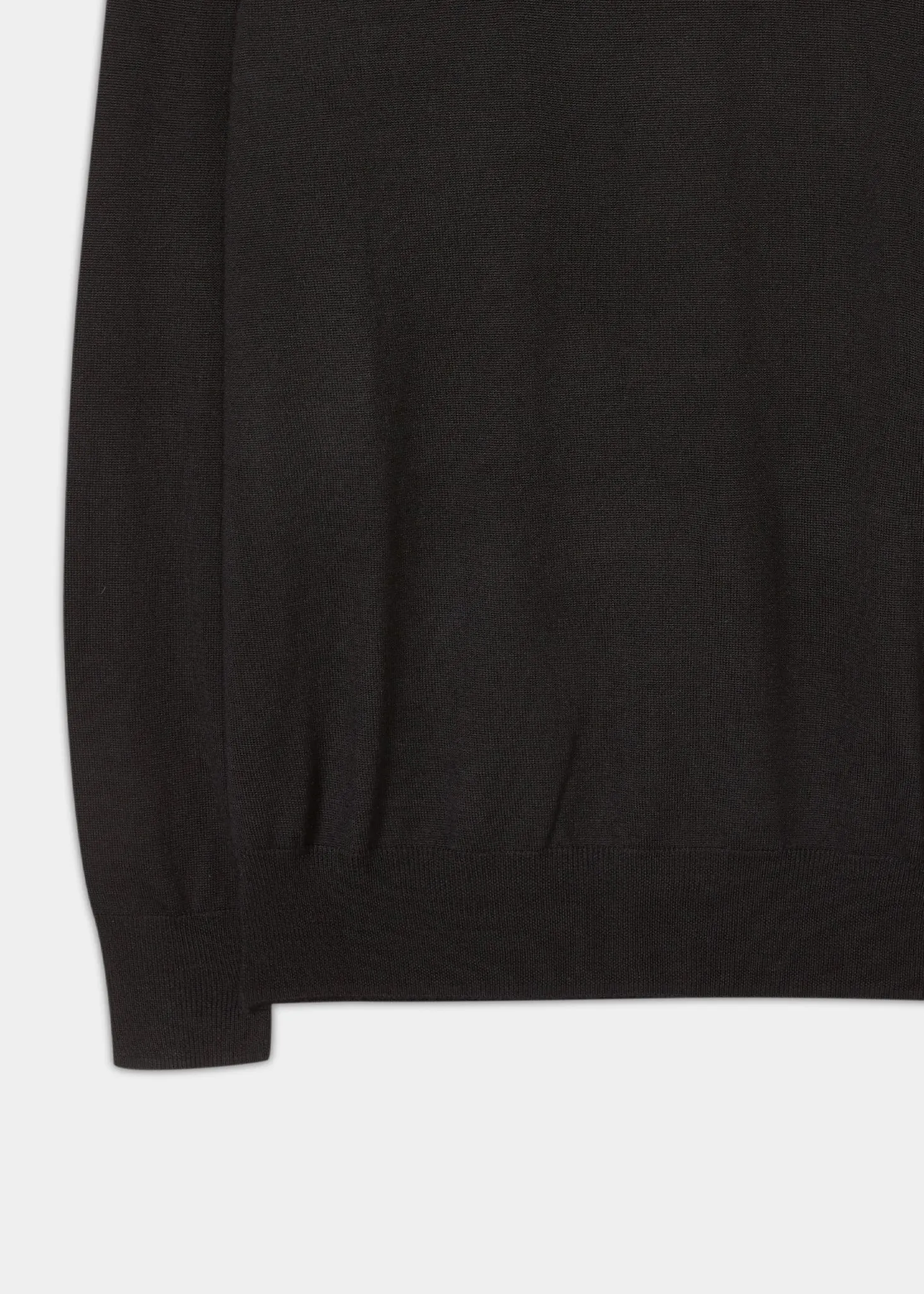 Linton Merino Wool Roll Neck Jumper in Black - Regular Fit