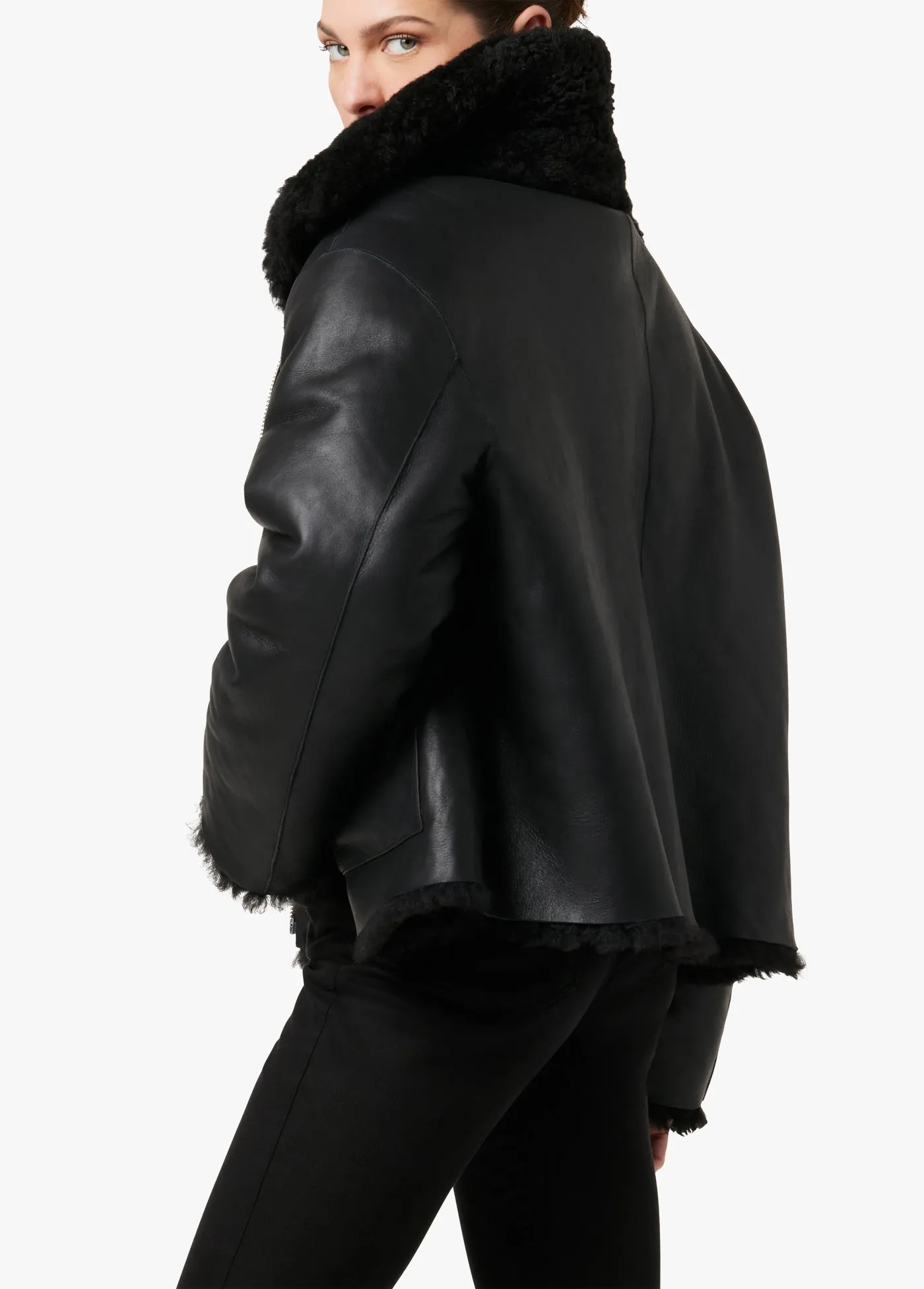 LISA REVERSIBLE SHEARLING LEATHER JACKET