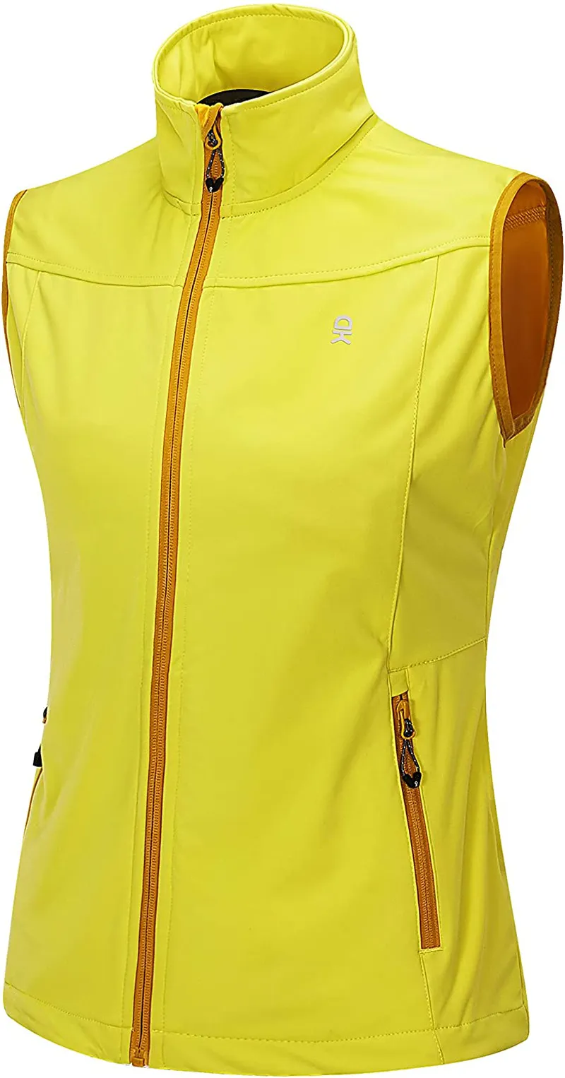 Little Donkey Andy Women's Lightweight Softshell Vest, Windproof Sleeveless Jacket for Running Hiking Travel