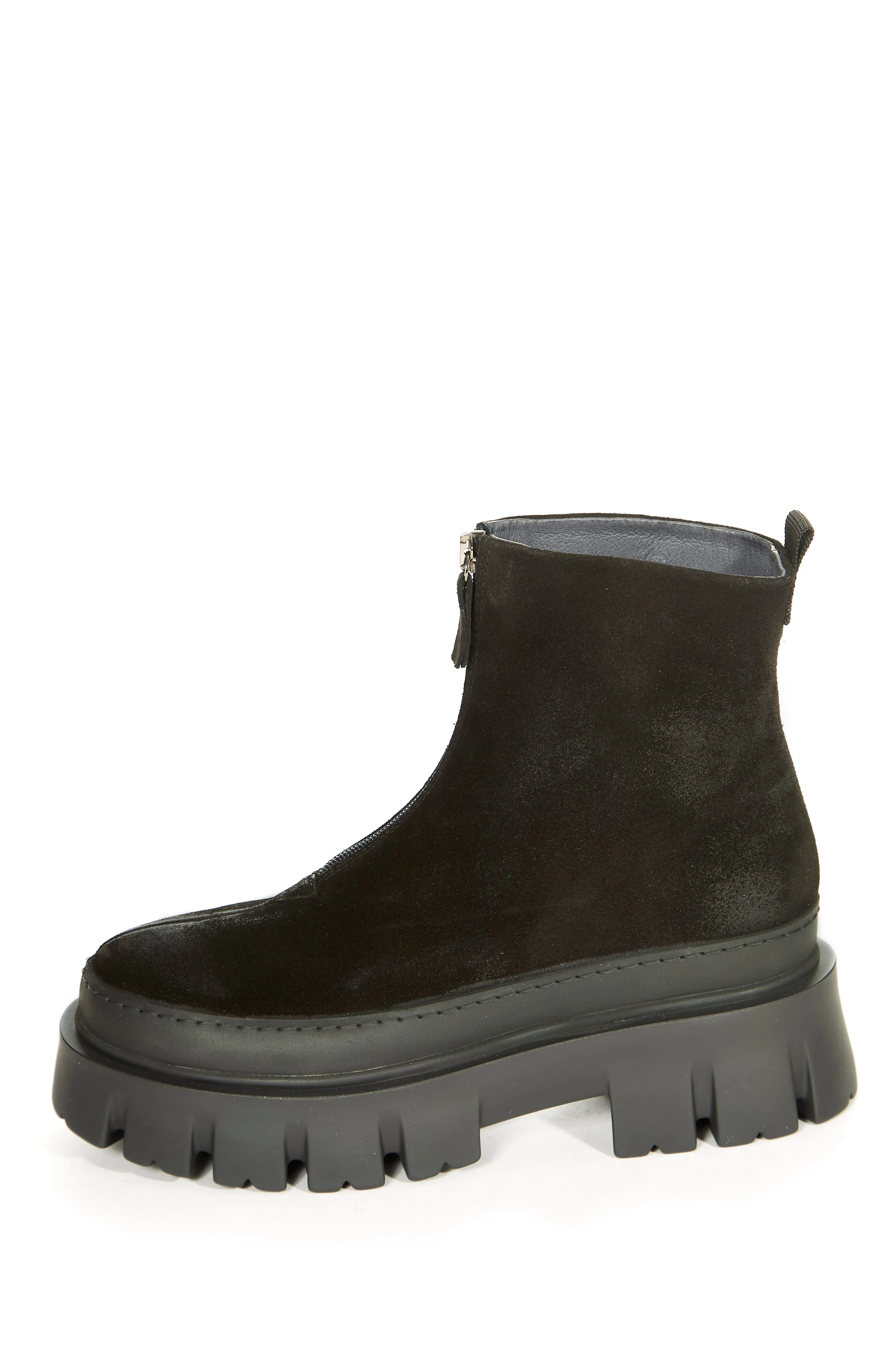 Lofina Black Suede Zip Up Boots