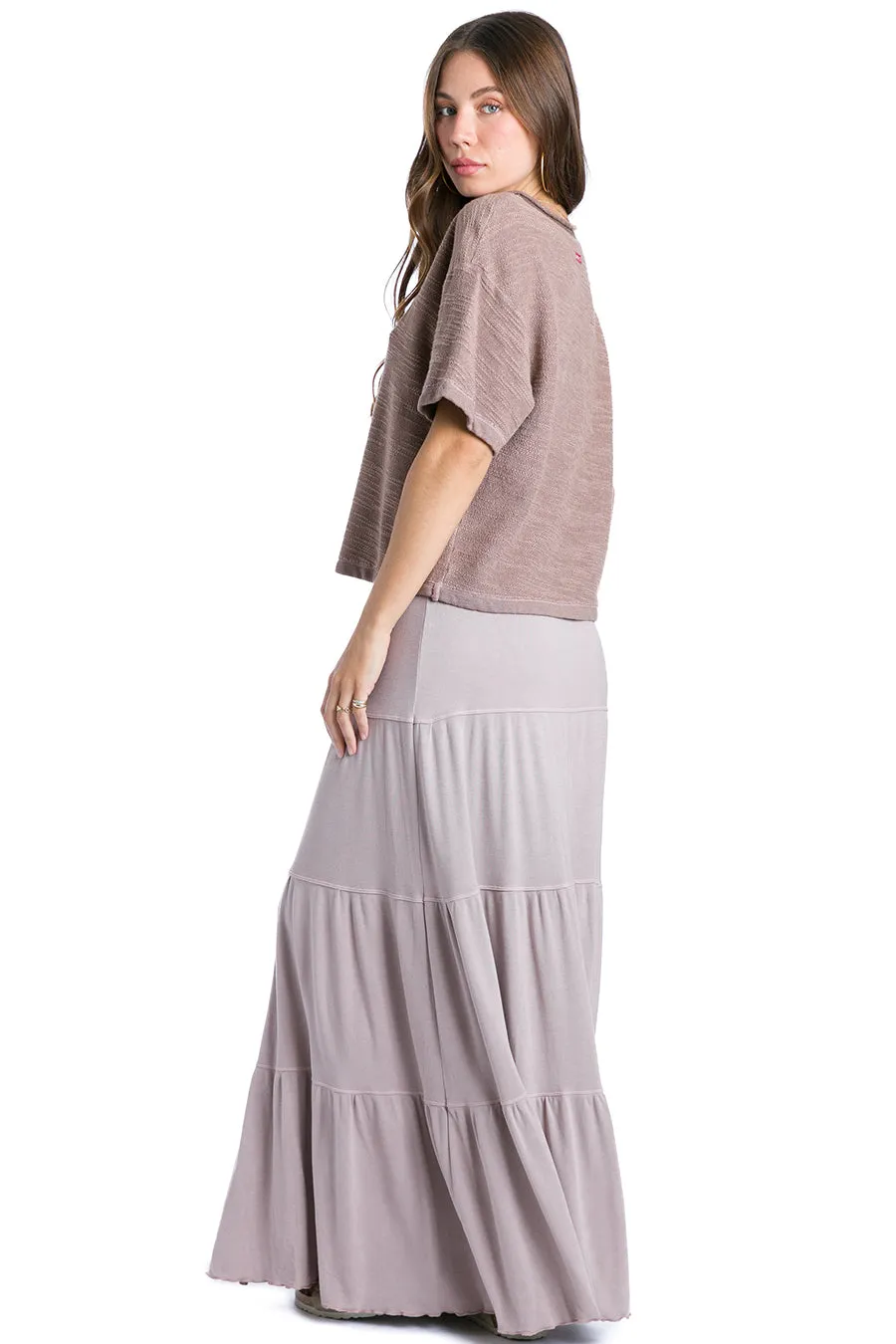 Luxe Boho Tiered Maxi Skirt