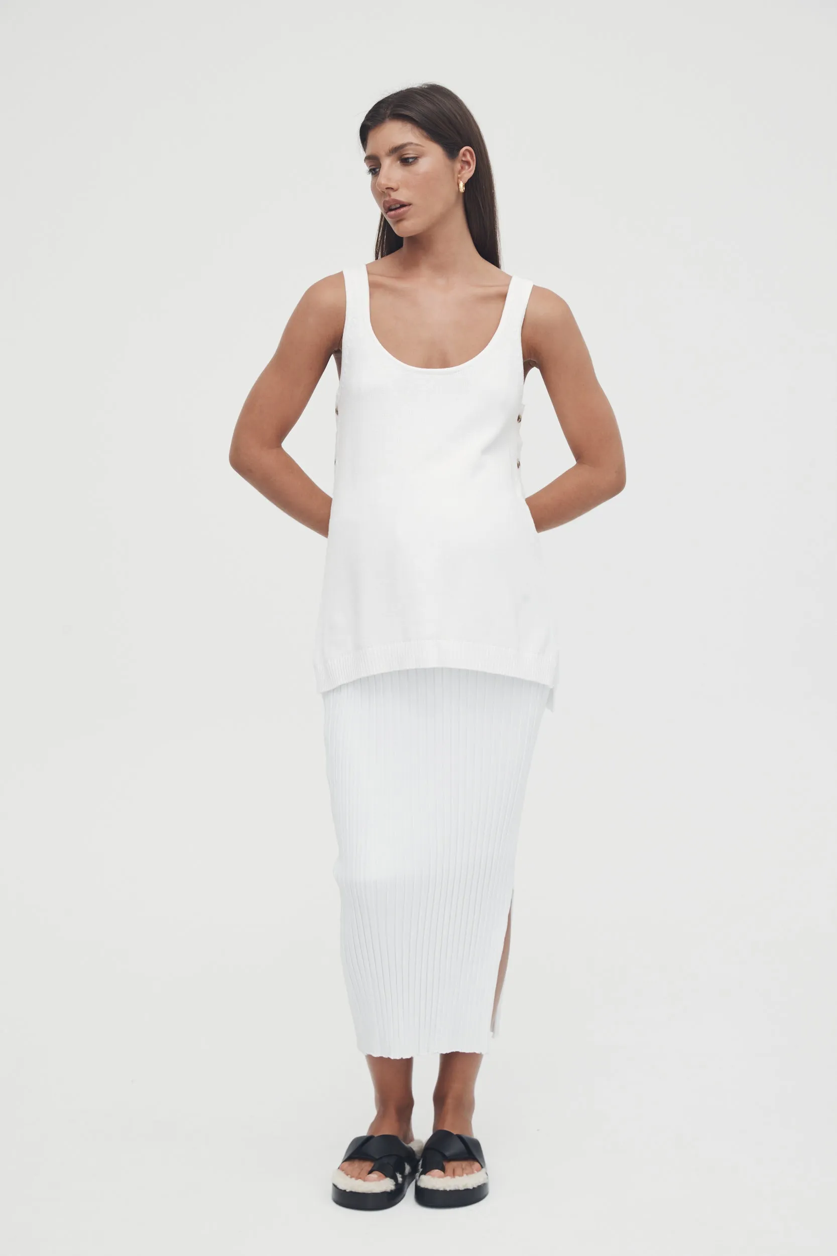 Luxe Maxi Skirt/Dress (White) - FINAL SALE