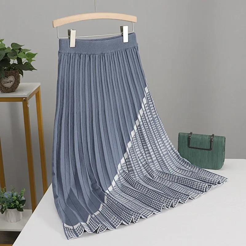 Luxurious Pleated A-line Maxi Skirt