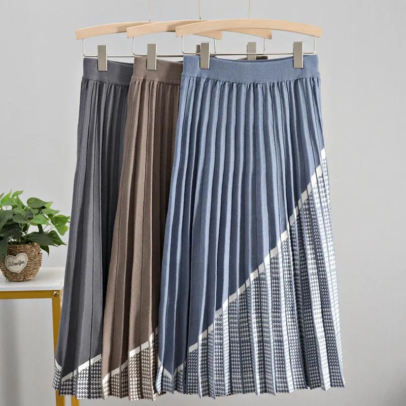 Luxurious Pleated A-line Maxi Skirt