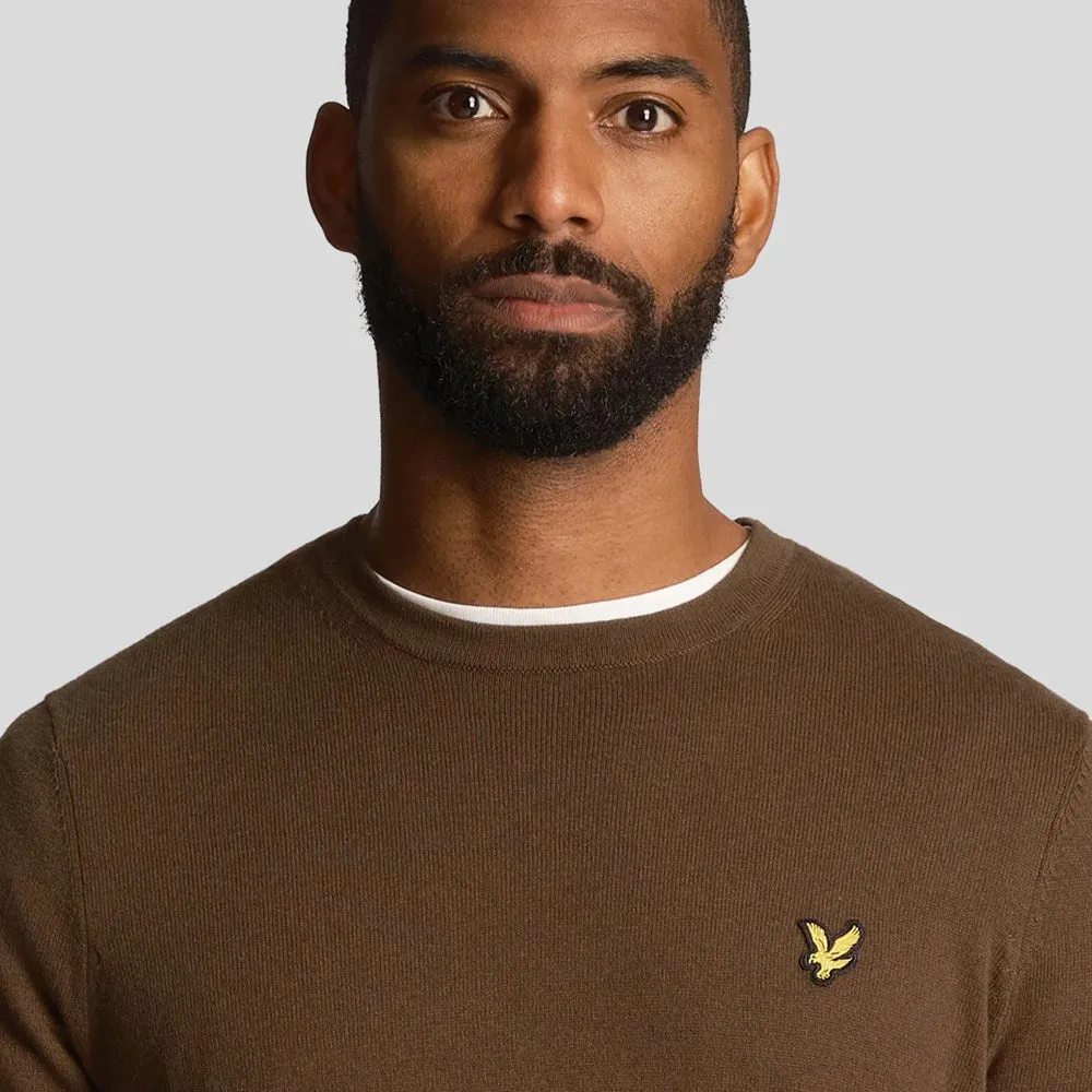 Lyle & Scott Cotton Merino Crew Neck Pullover - Olive