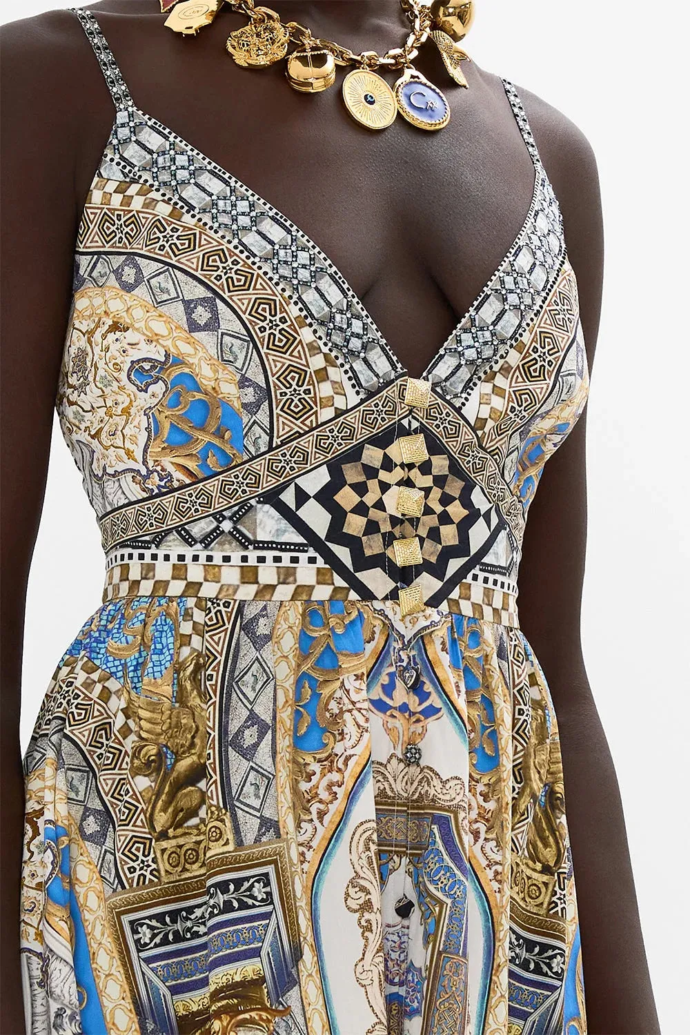 Make Me Your Mosaic Tiered Bodice Dress