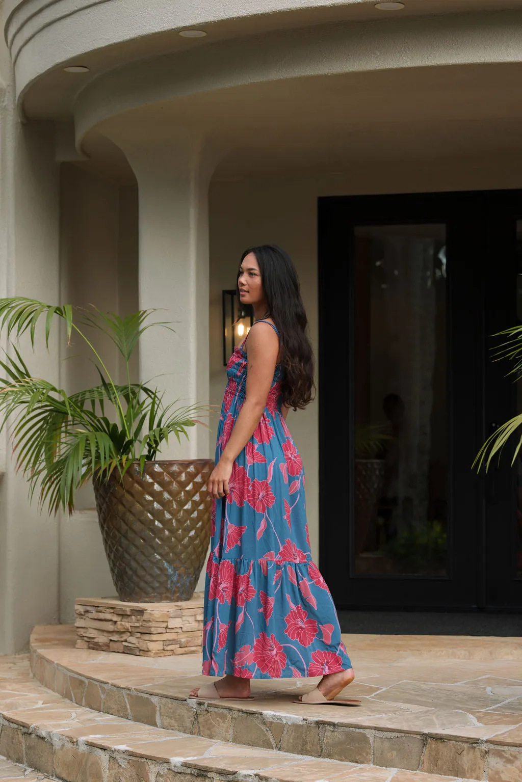 Mariko Dress in Ma'o Hau Hele (Cove)