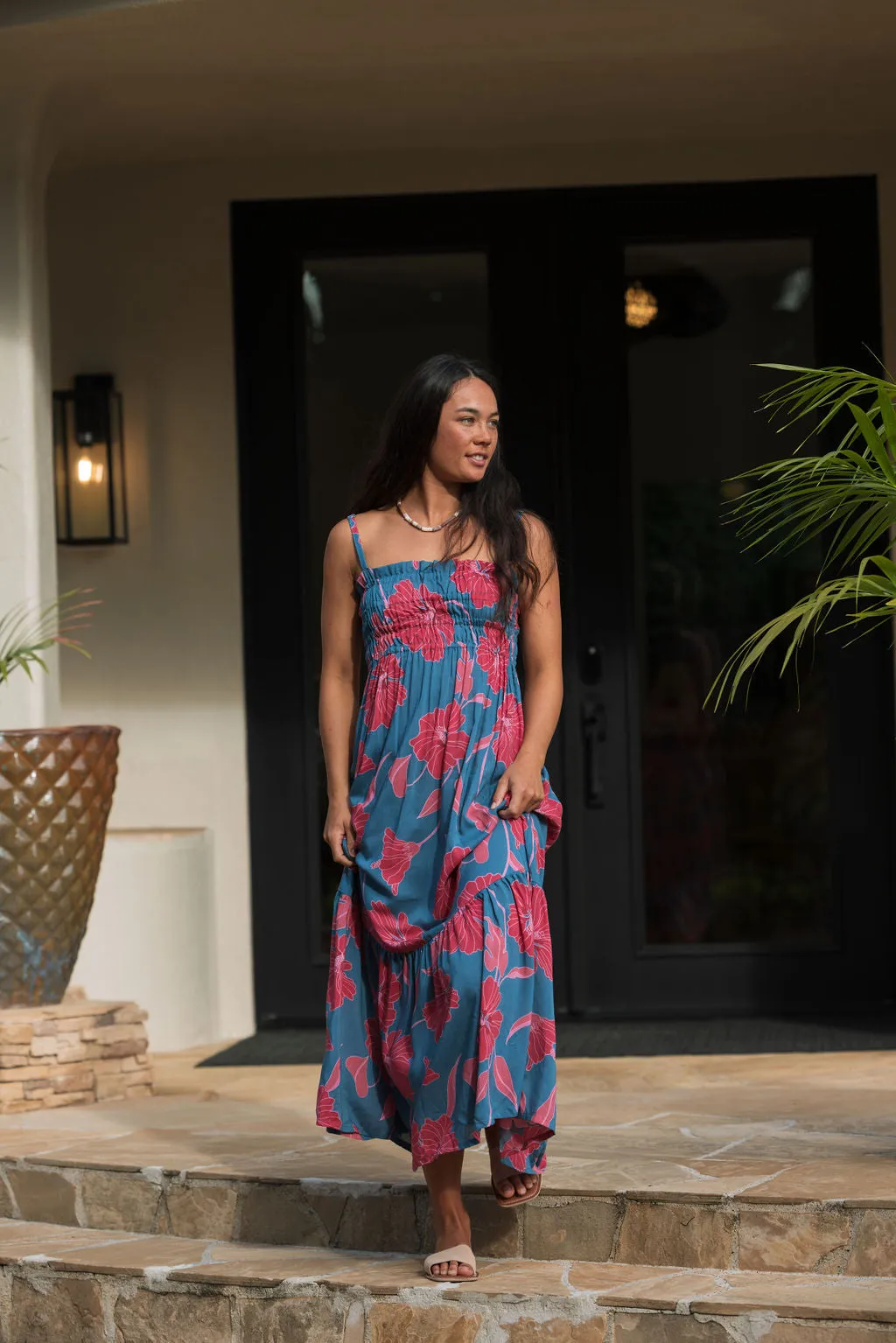 Mariko Dress in Ma'o Hau Hele (Cove)