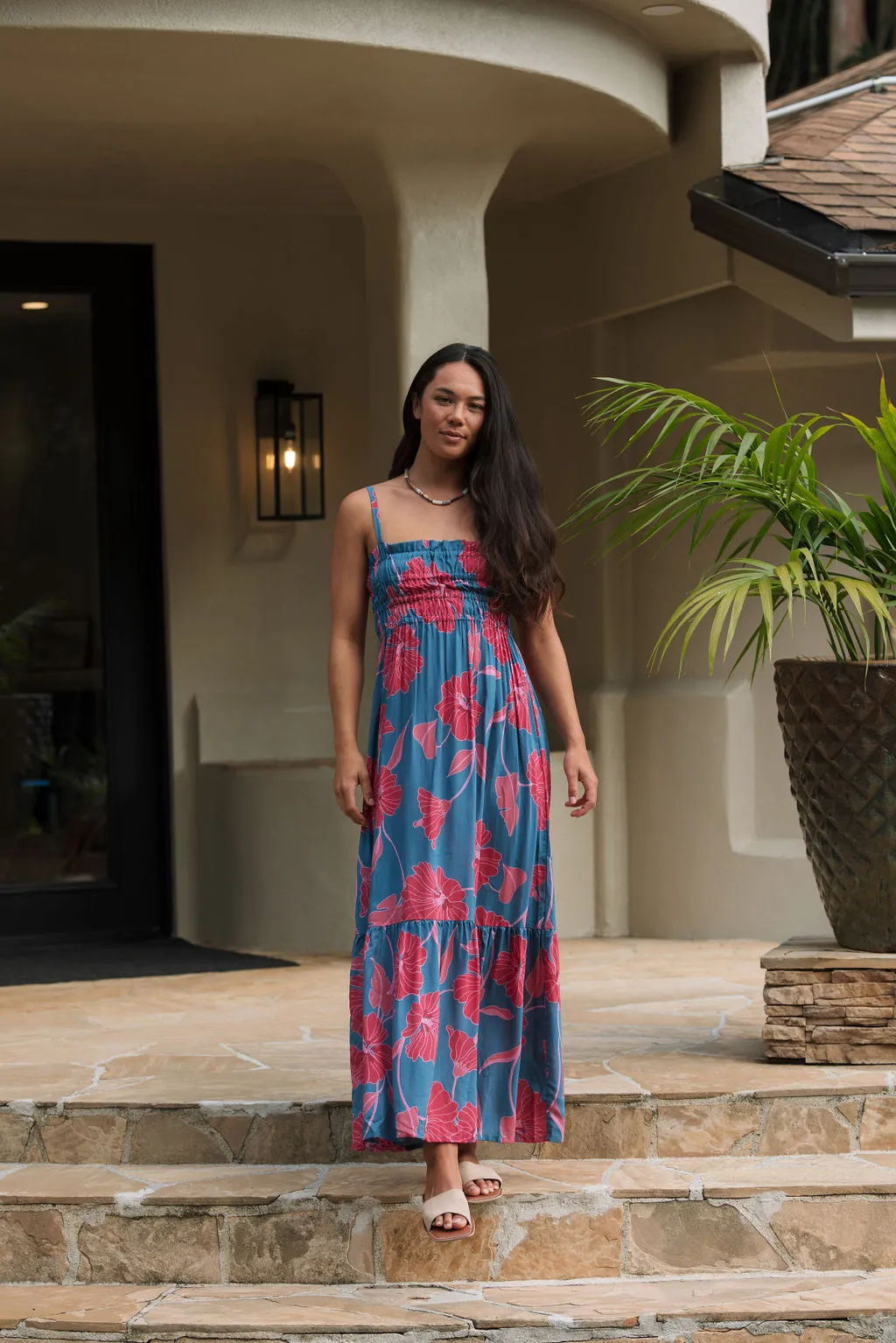 Mariko Dress in Ma'o Hau Hele (Cove)