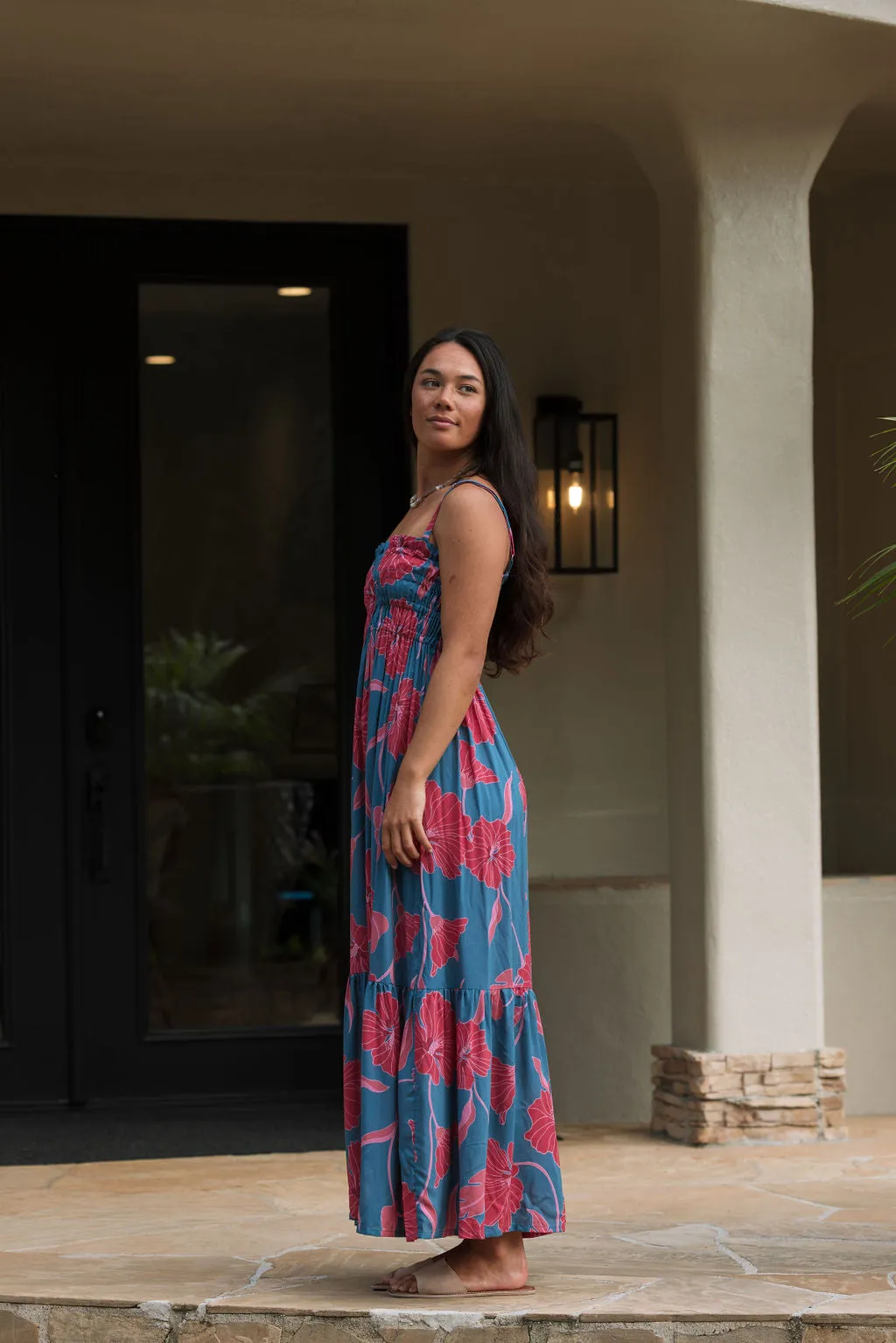 Mariko Dress in Ma'o Hau Hele (Cove)